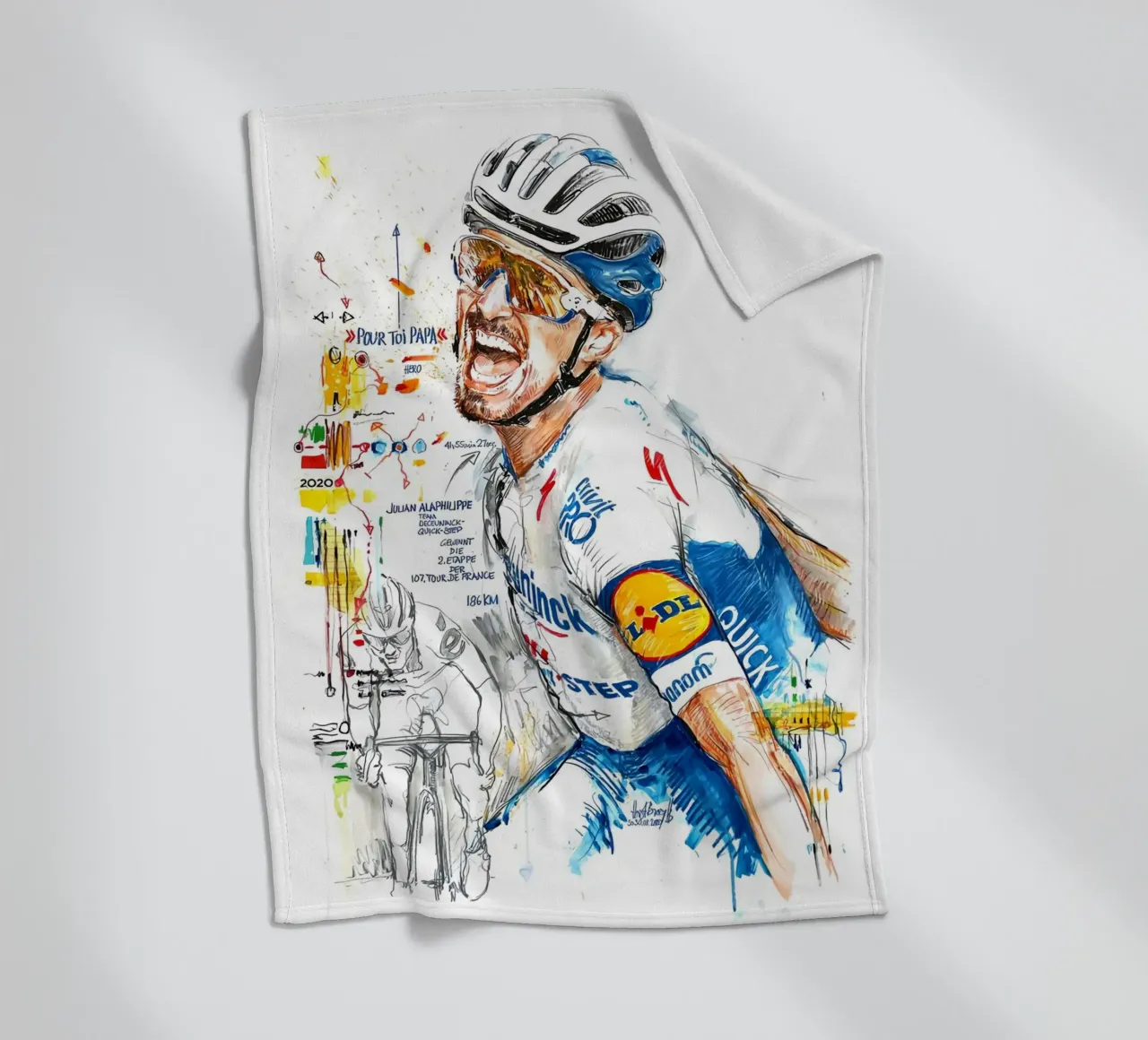 Julian Alaphilippe Finsih Vector coperta in pile da Goodshops
