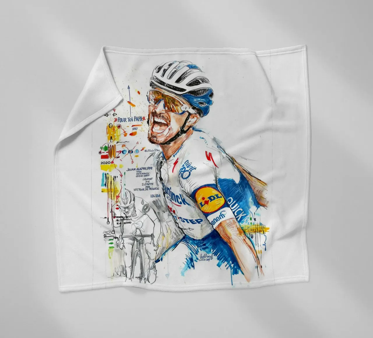 Julian Alaphilippe Finsih Vector coperta in pile da Goodshops