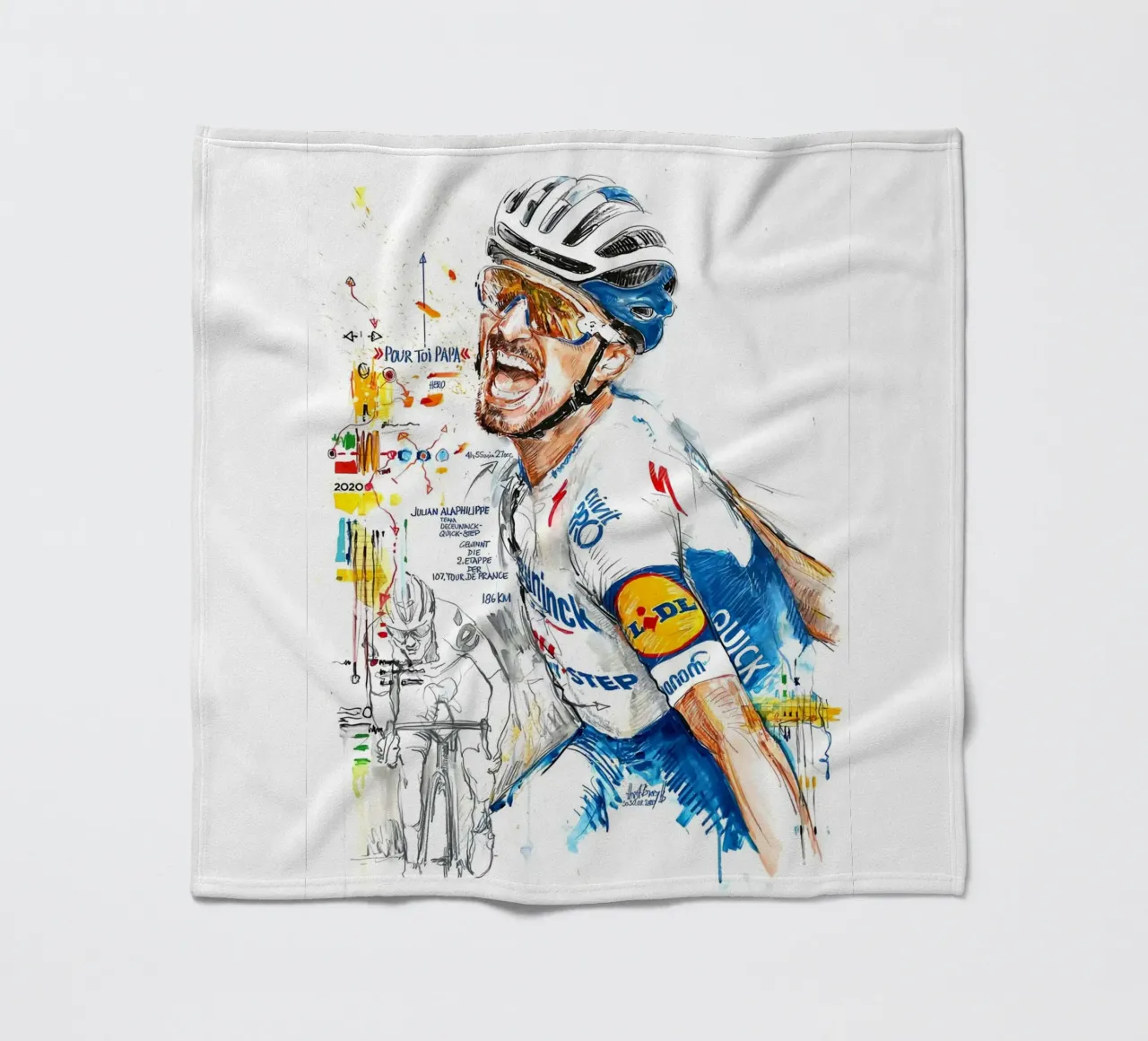 Julian Alaphilippe Finsih Vector coperta in pile da Goodshops