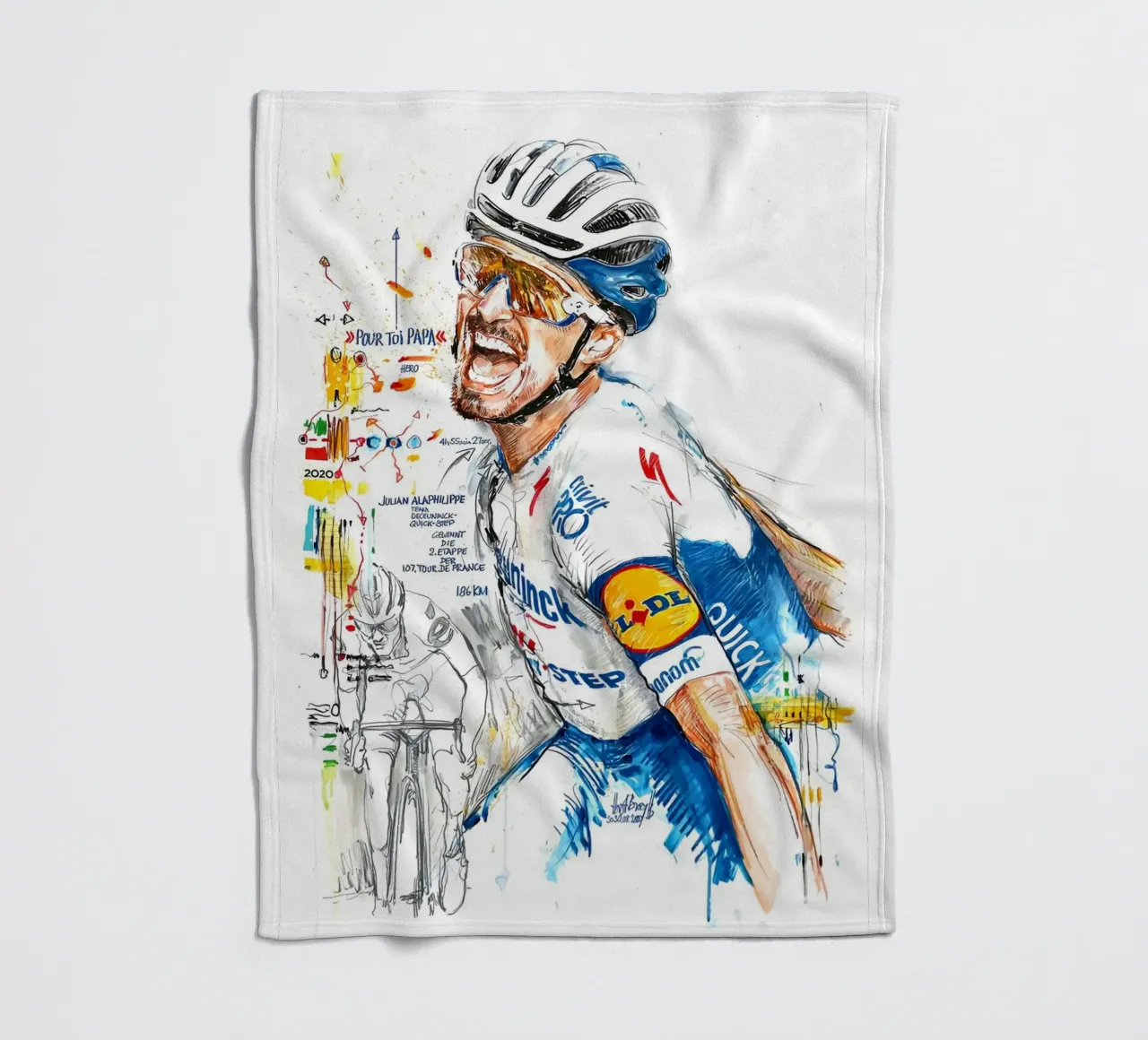 Julian Alaphilippe Finsih Vector coperta in pile da Goodshops