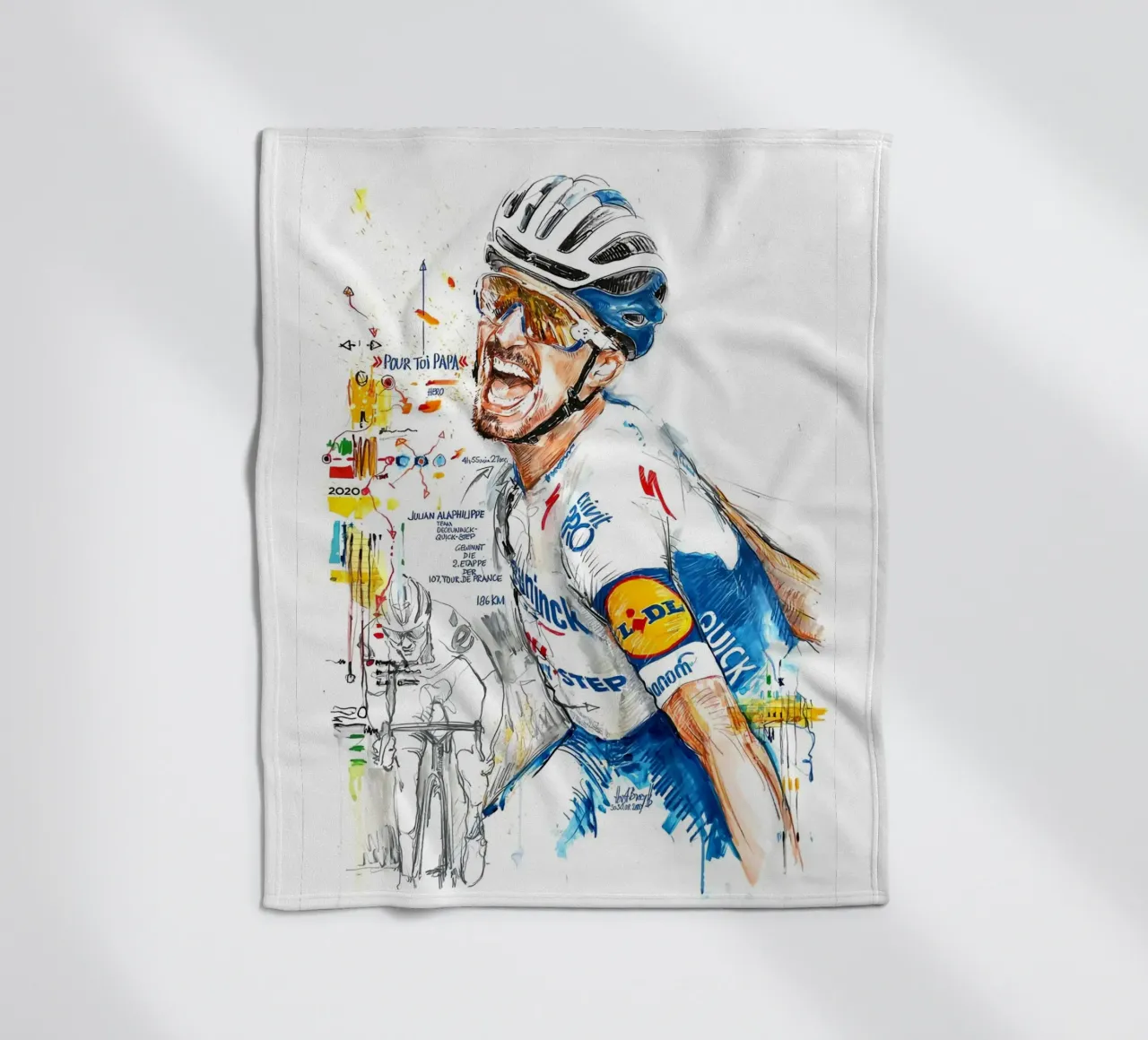 Julian Alaphilippe Finsih Vector coperta in pile da Goodshops