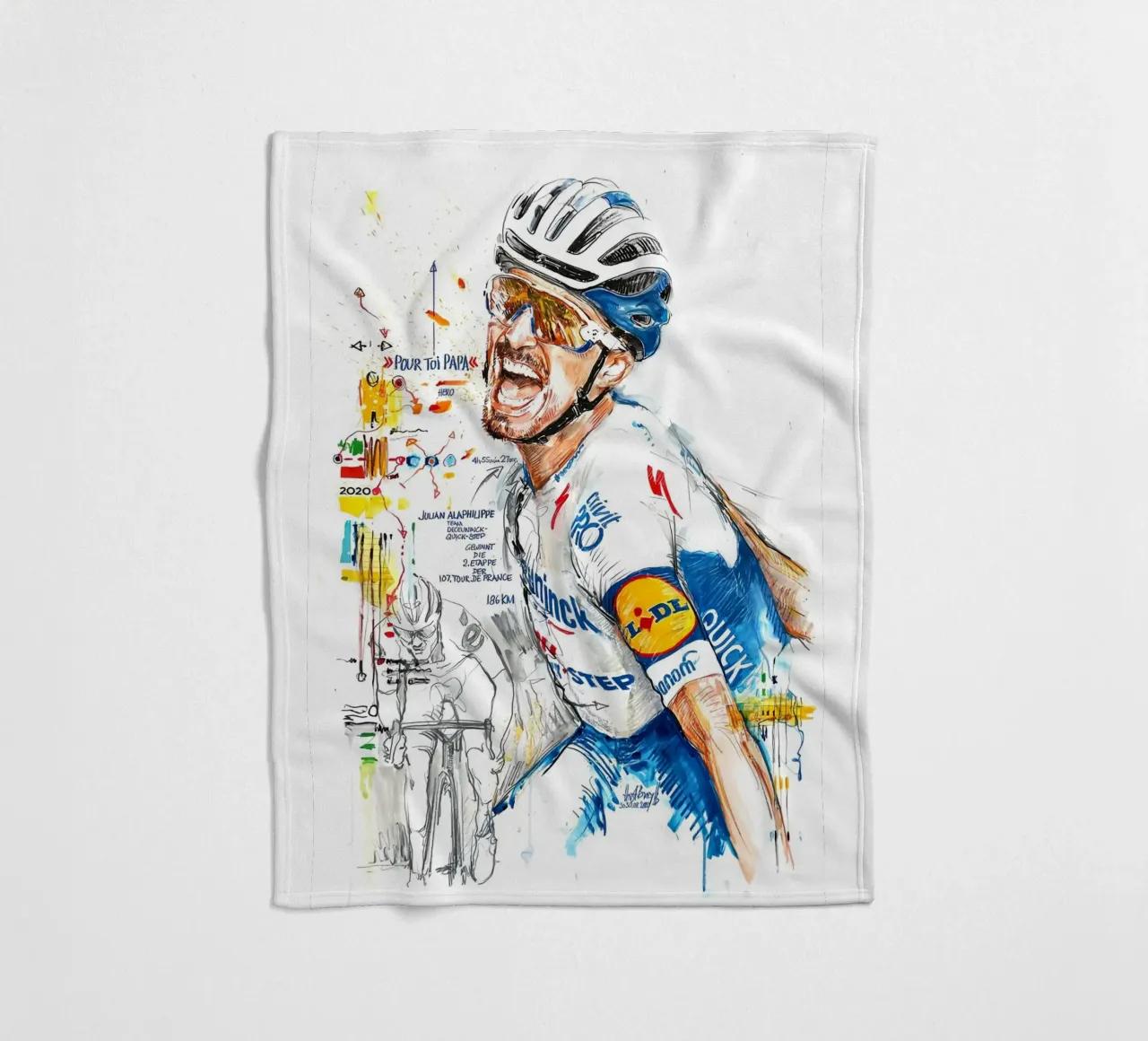 Julian Alaphilippe Finsih Vector coperta in pile da Goodshops