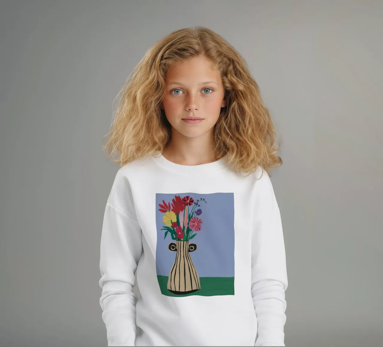 Eleganza in un vaso scanalato felpa bambino da Ink Pulse