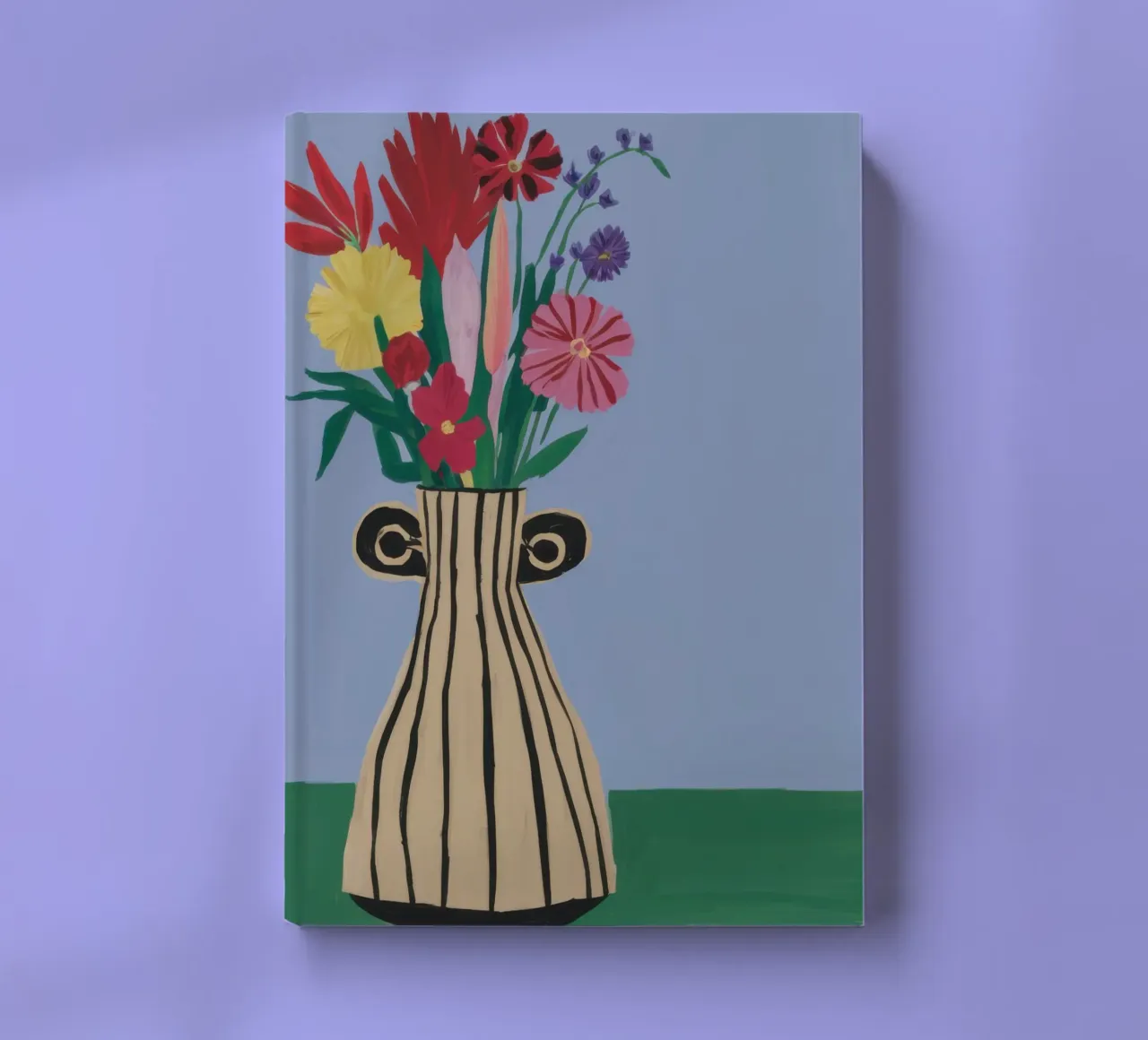 Élégance dans un vase cannelé carnet de notes de Ink Pulse