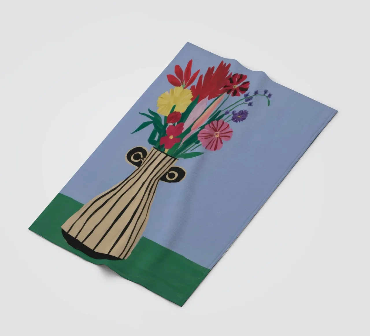 Eleganza in un vaso scanalato coperta in pile da Ink Pulse