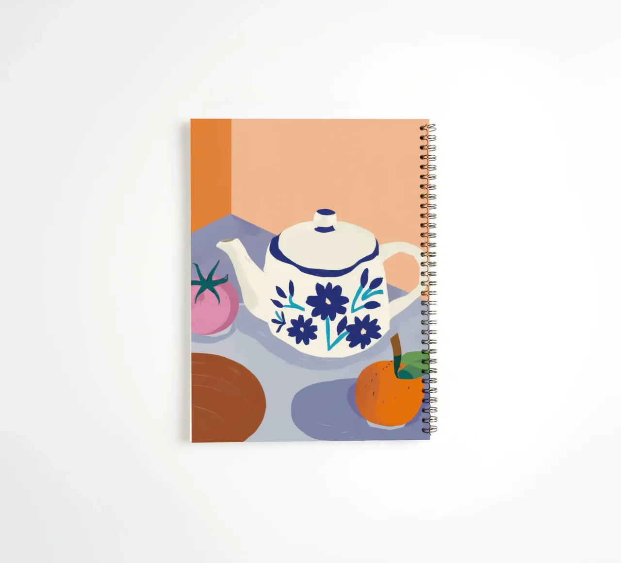 Quaint Teatime Still Life spiral notebook by Mythy Brush
