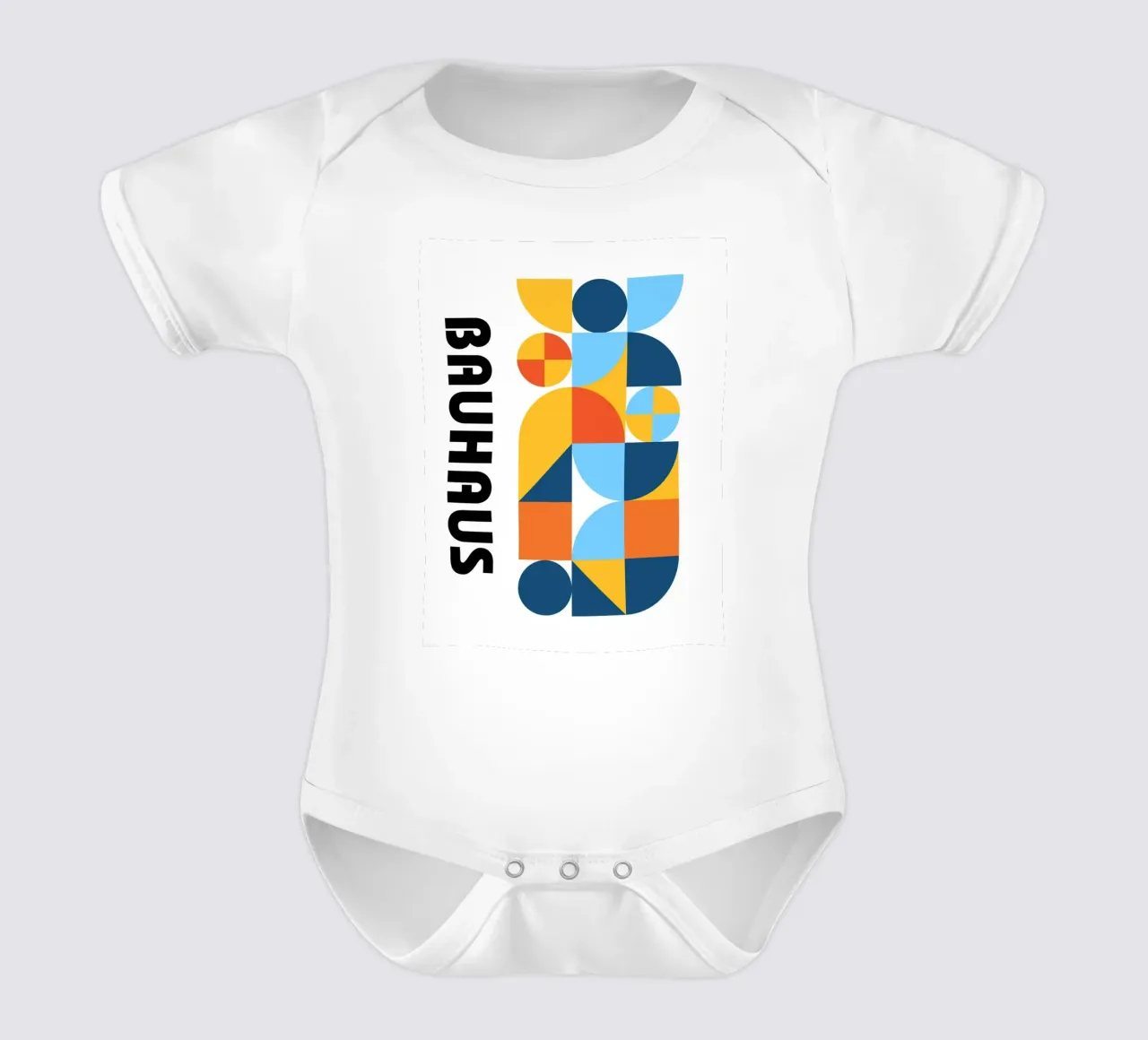 Forme Bauhaus Colore | Geometria moderna Poster body neonato maniche corte da Studio Vibe