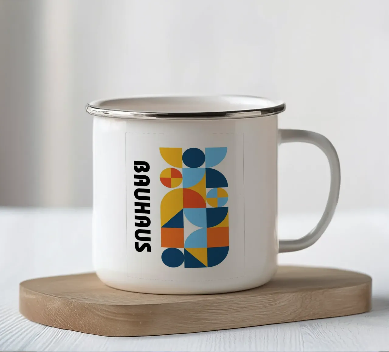 Forme Bauhaus Colore | Geometria moderna Poster tazza in smalto da Studio Vibe