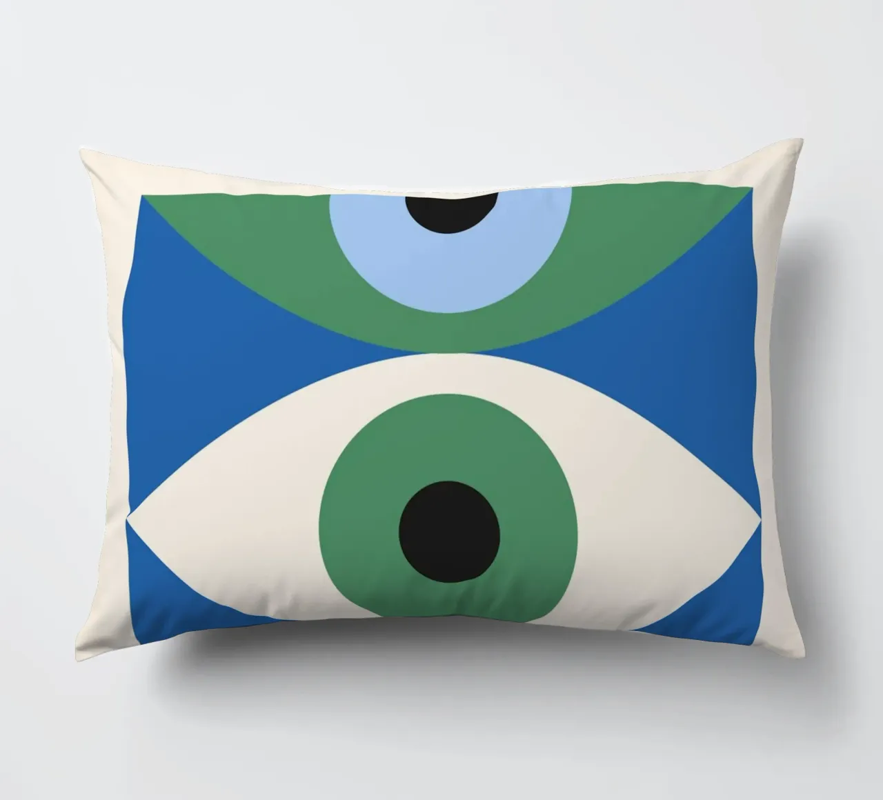 Bauhaus Eyes 1923 | Geometric Abstract Poster decorative cushion by Studio Vibe