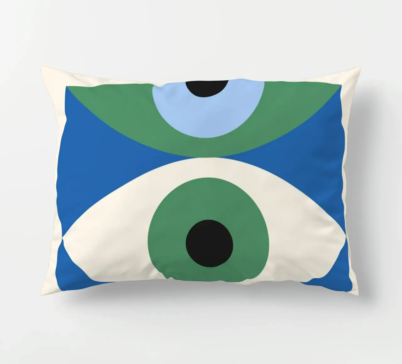 Bauhaus Eyes 1923 | Geometric Abstract Poster decorative cushion by Studio Vibe
