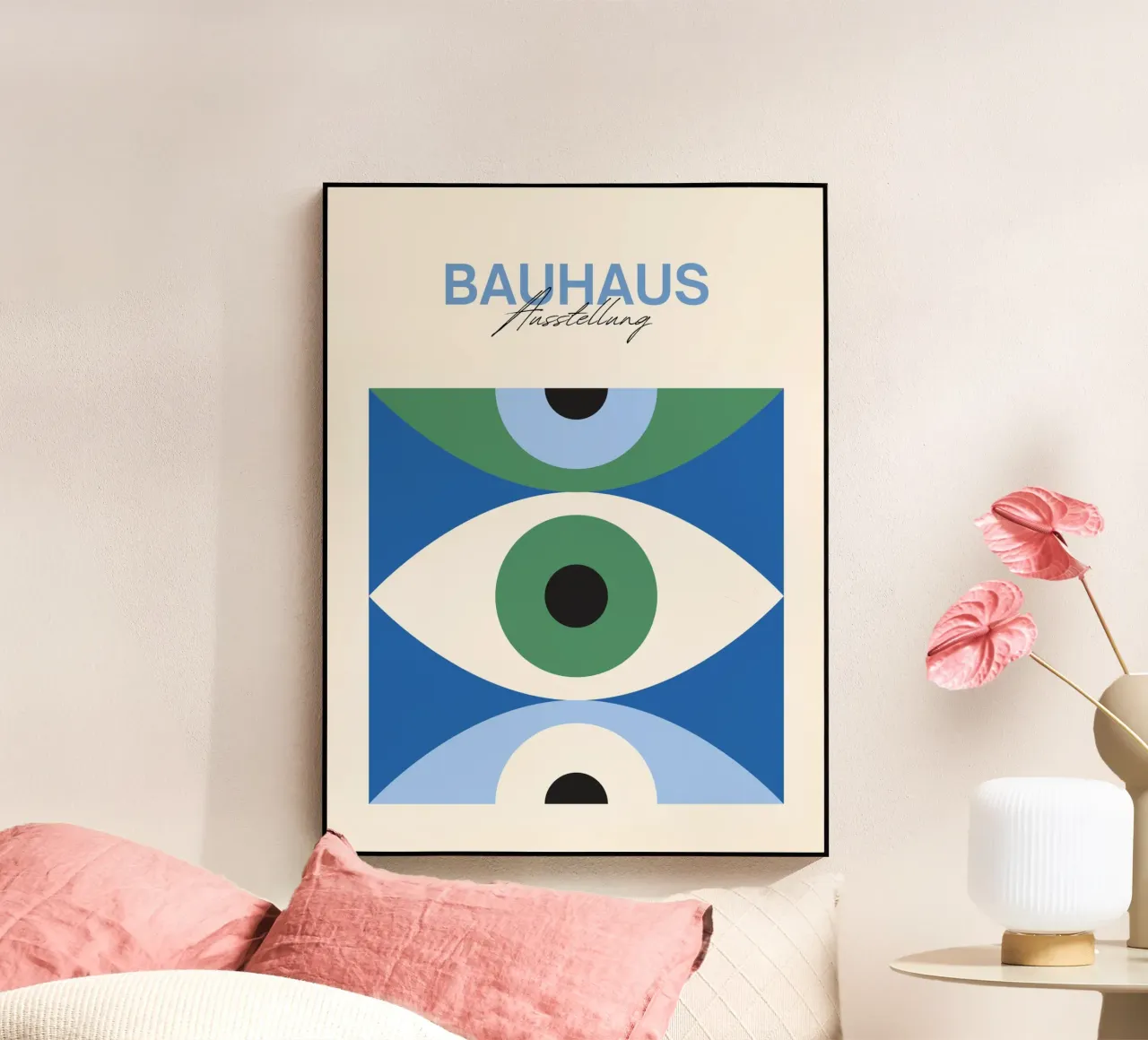 Bauhaus Eyes 1923 | Geometric Abstract Poster acrylic glass by Studio Vibe