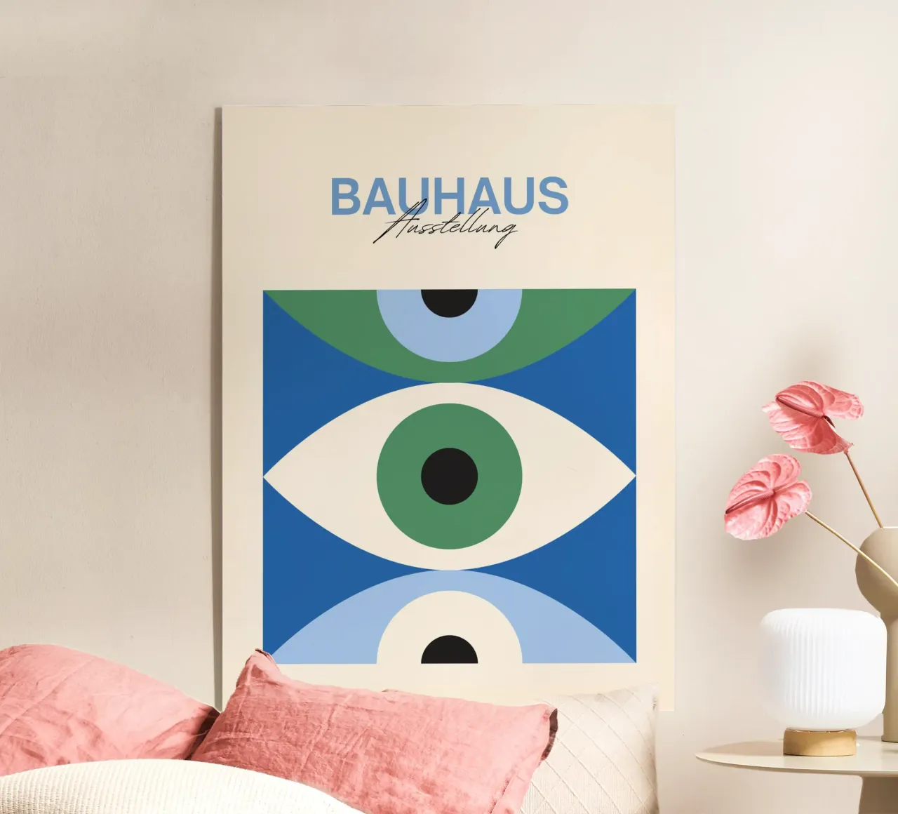 Bauhaus Eyes 1923 | Geometric Abstract Poster acrylic glass by Studio Vibe