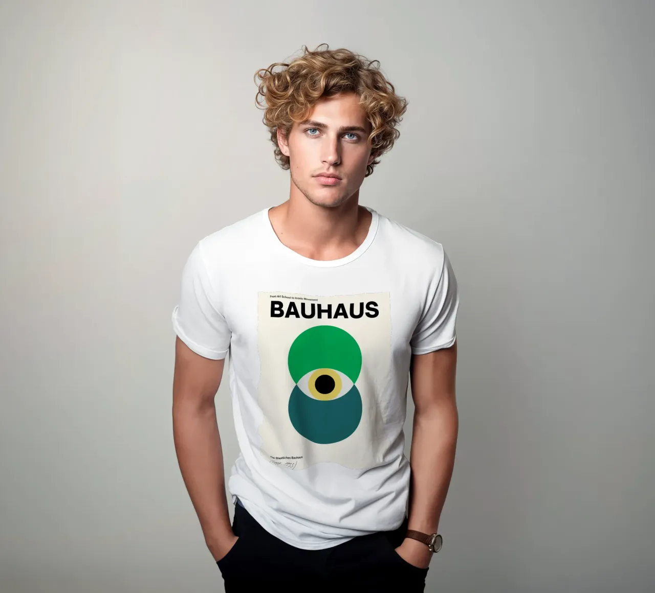 Bauhaus Eye Design | Minimal Abstract Poster t-shirt by Studio Vibe