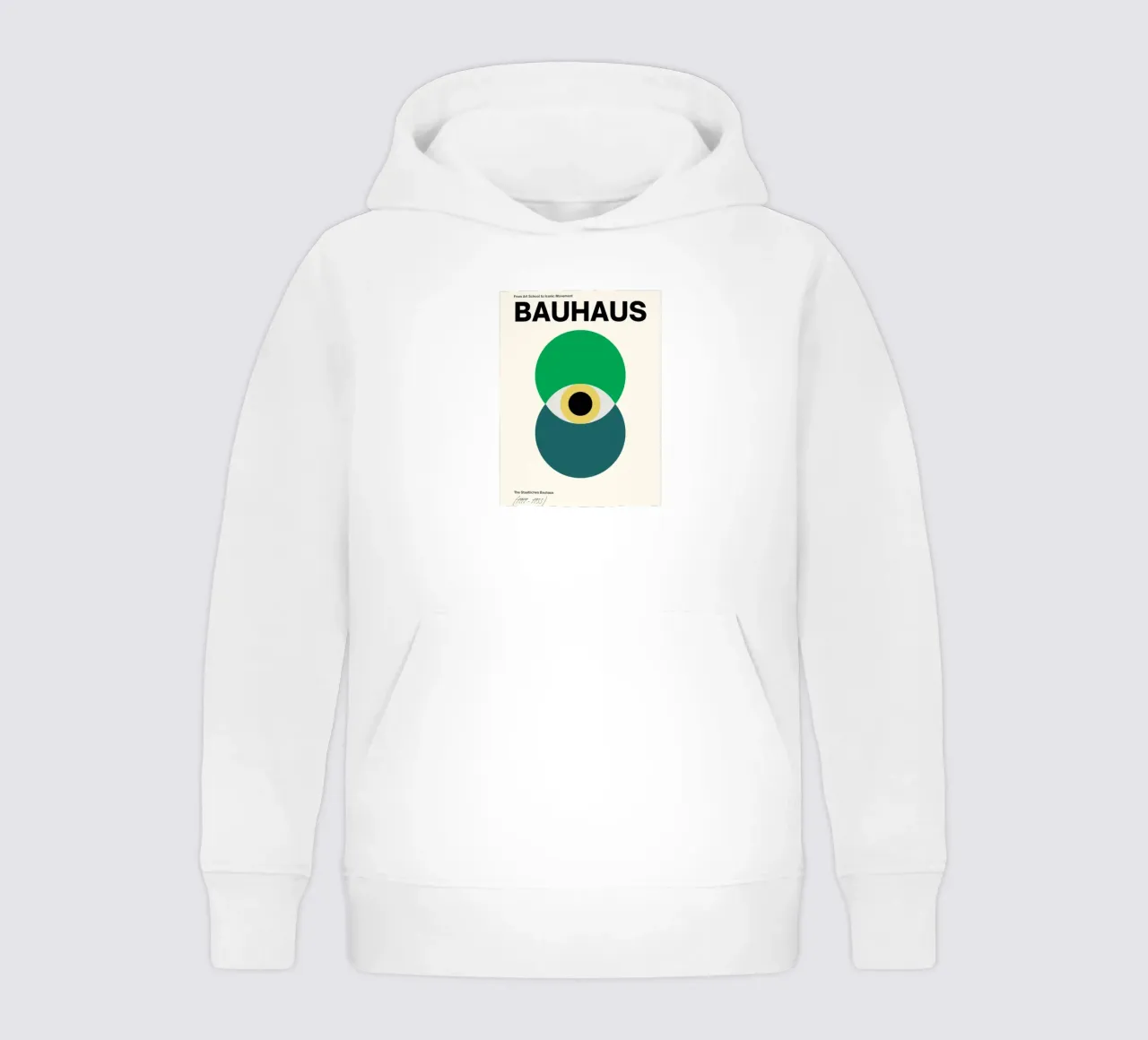 Bauhaus Eye Design | Minimal Abstract Poster kids hoodie by Studio Vibe