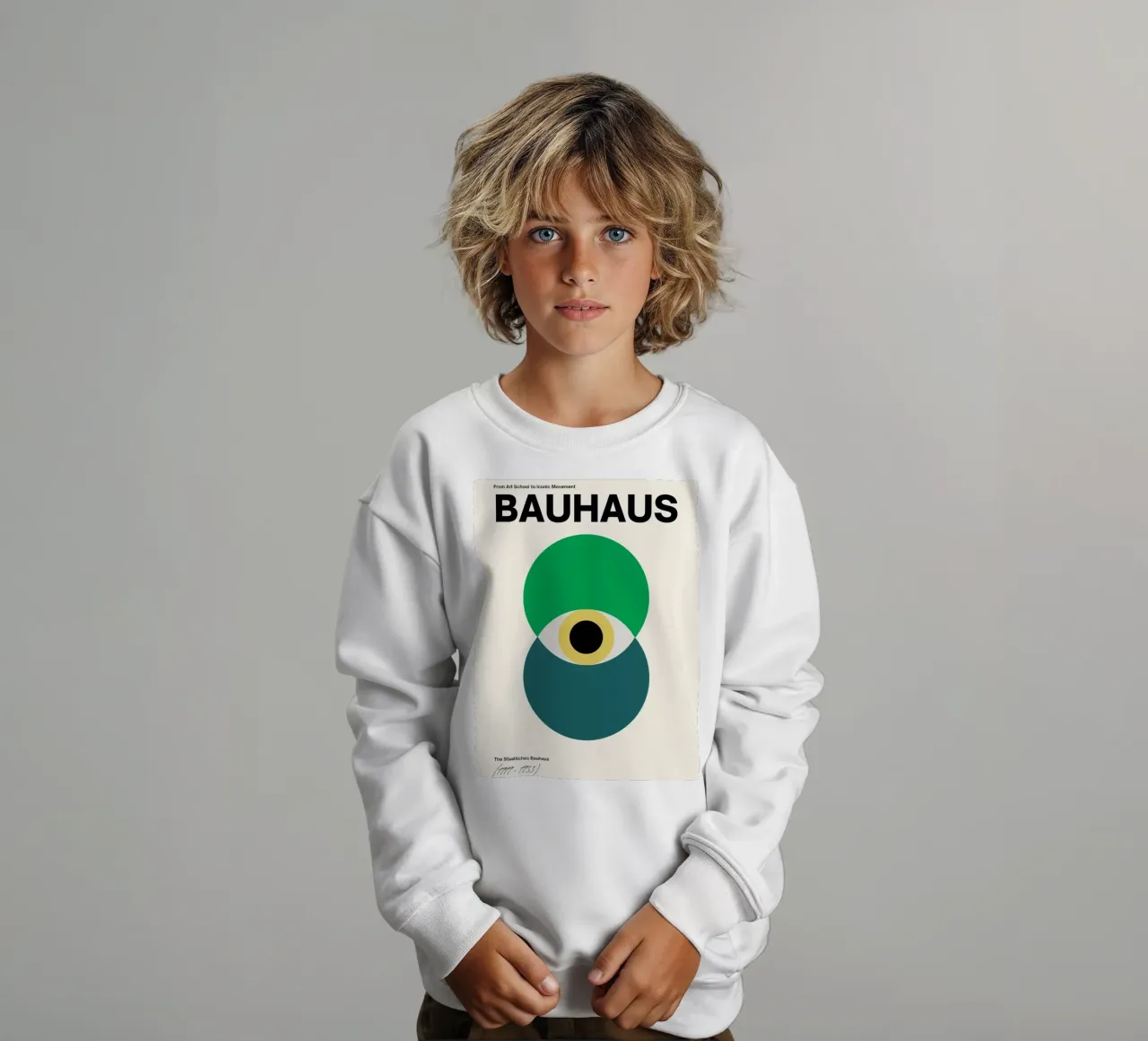Bauhaus Eye Design | Minimal Abstract Poster sweat enfant de Studio Vibe