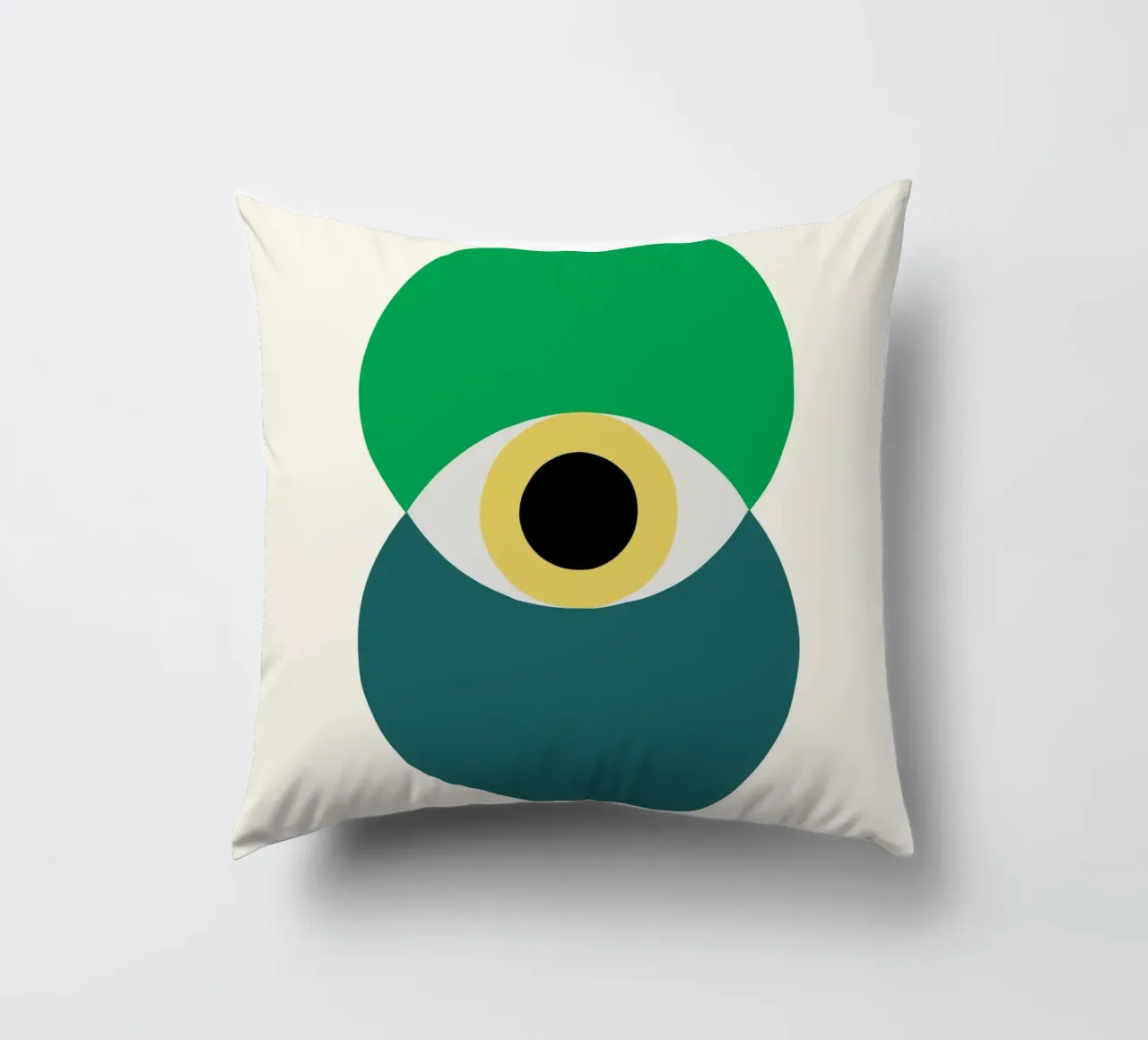 Bauhaus Eye Design | Minimal Abstract Poster Kissen von Studio Vibe
