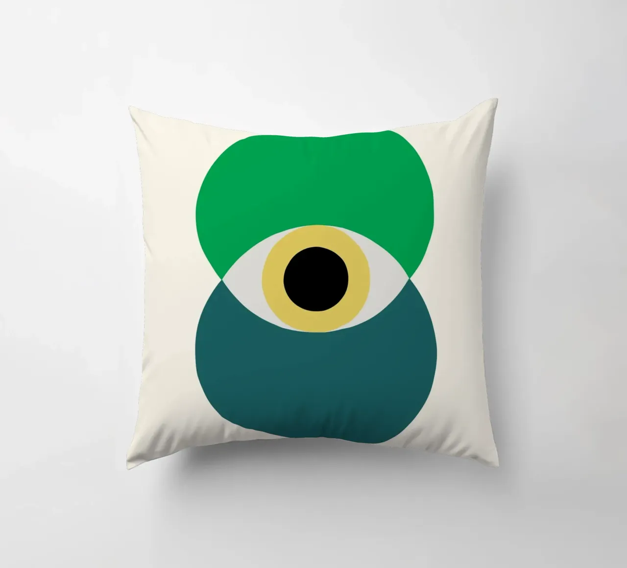 Bauhaus Eye Design | Minimal Abstract Poster Kissen von Studio Vibe