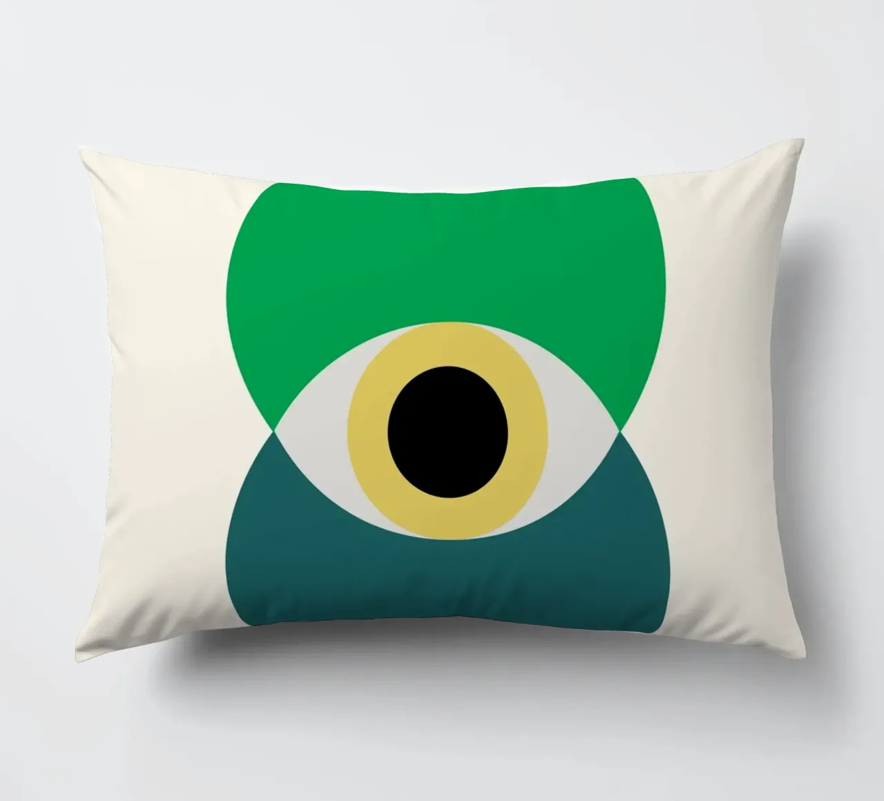 Bauhaus Eye Design | Minimal Abstract Poster Kissen von Studio Vibe