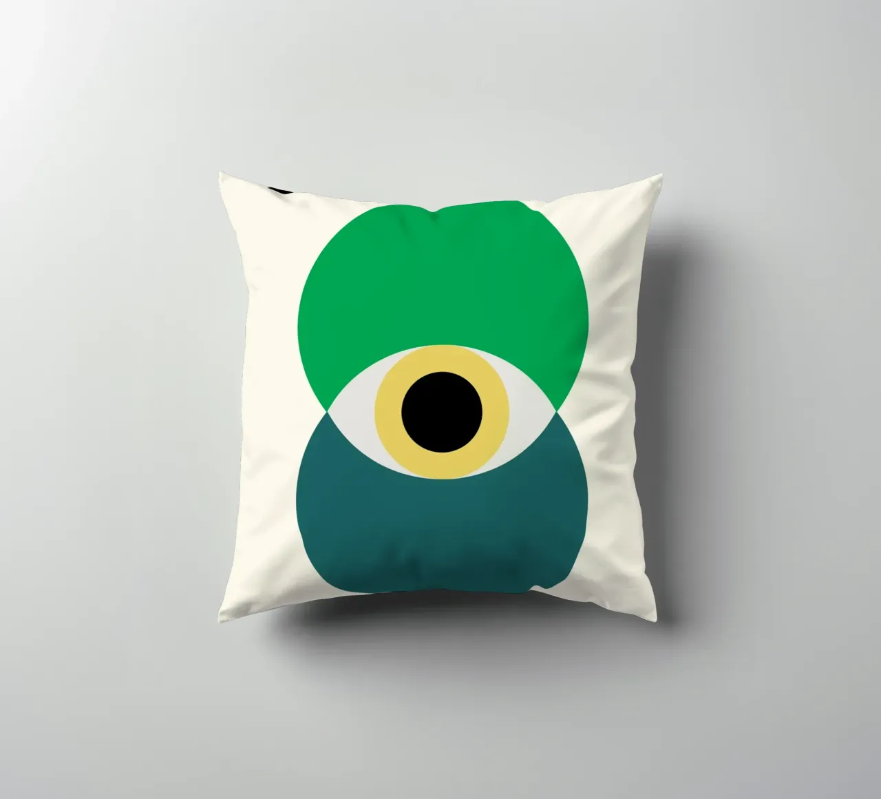 Bauhaus Eye Design | Minimal Abstract Poster Kissen von Studio Vibe