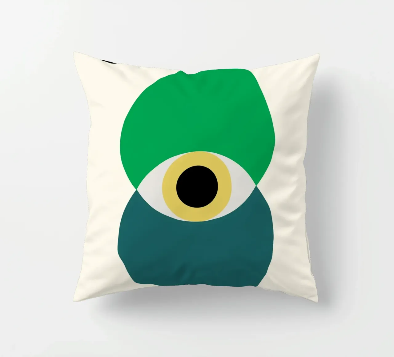 Bauhaus Eye Design | Minimal Abstract Poster Kissen von Studio Vibe