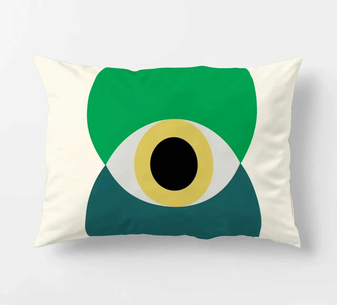 Bauhaus Eye Design | Minimal Abstract Poster Kissen von Studio Vibe