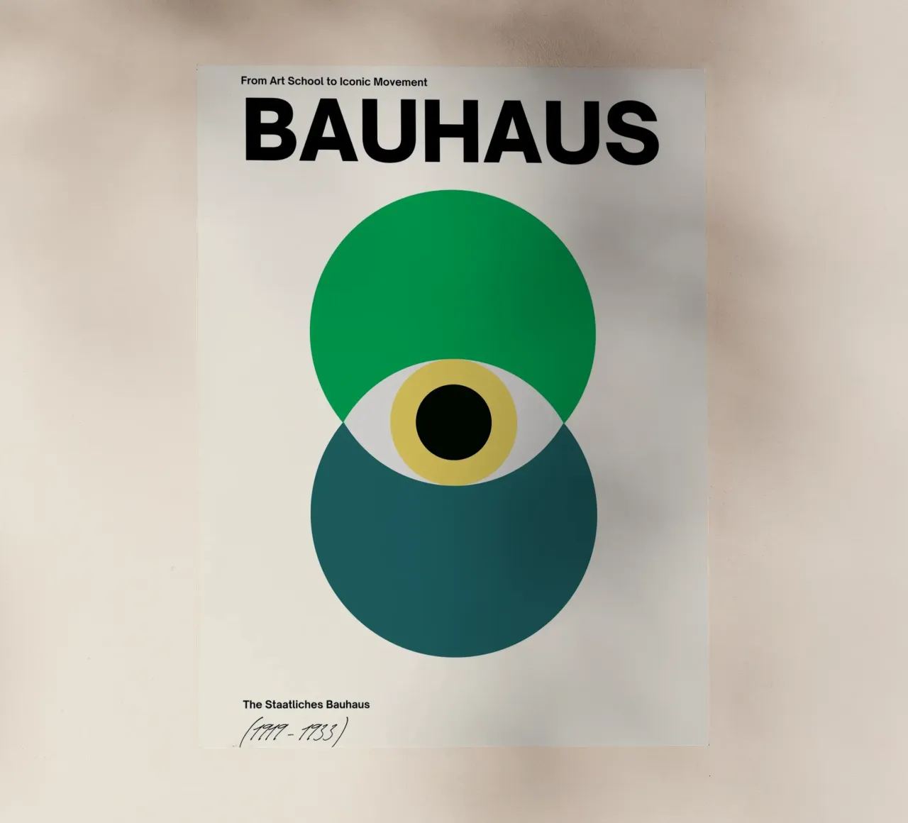 Bauhaus Eye Design | Minimal Abstract Poster backlit film by Studio Vibe
