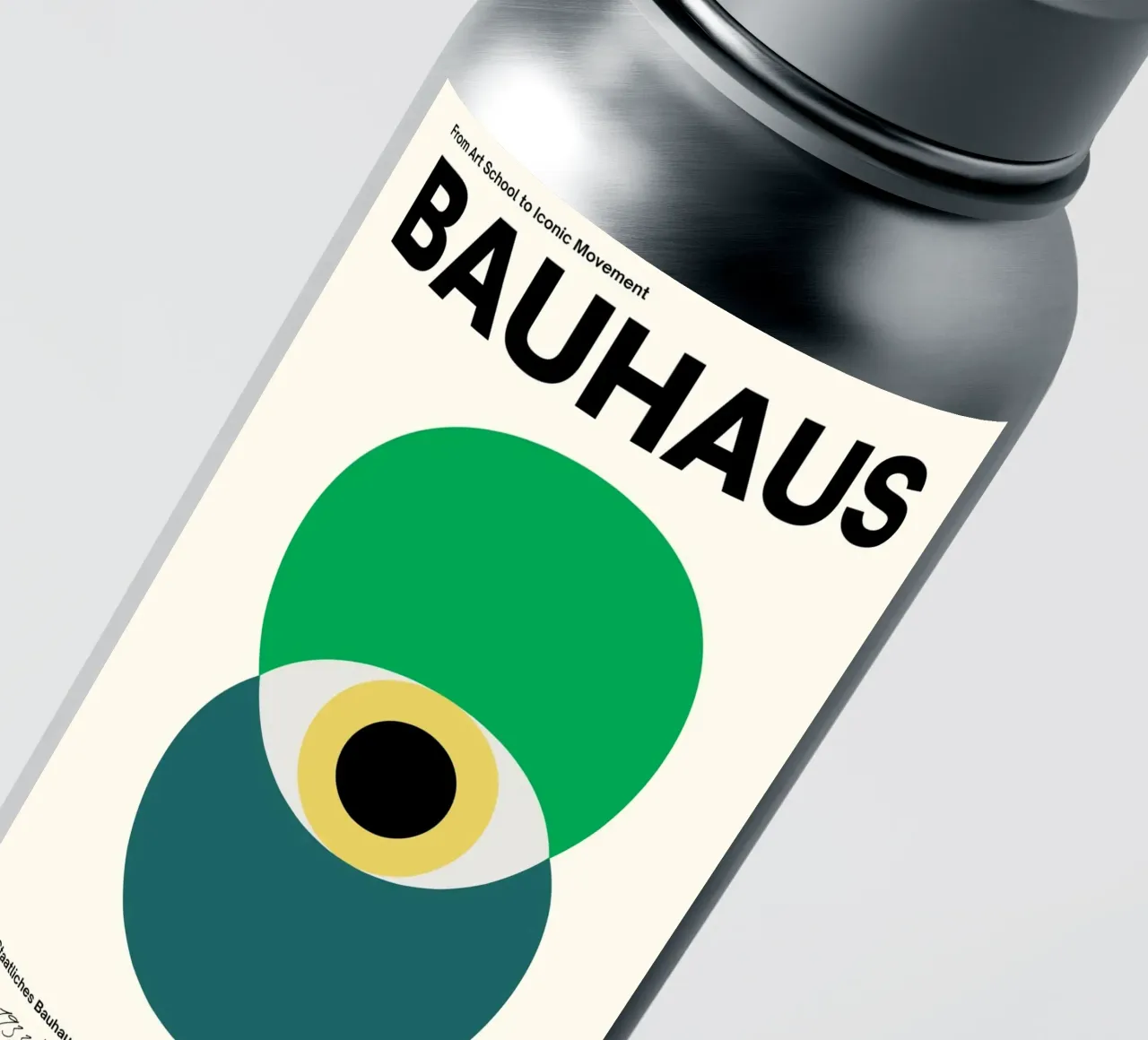 Bauhaus Eye Design | Minimal Abstract Poster sticker by Studio Vibe