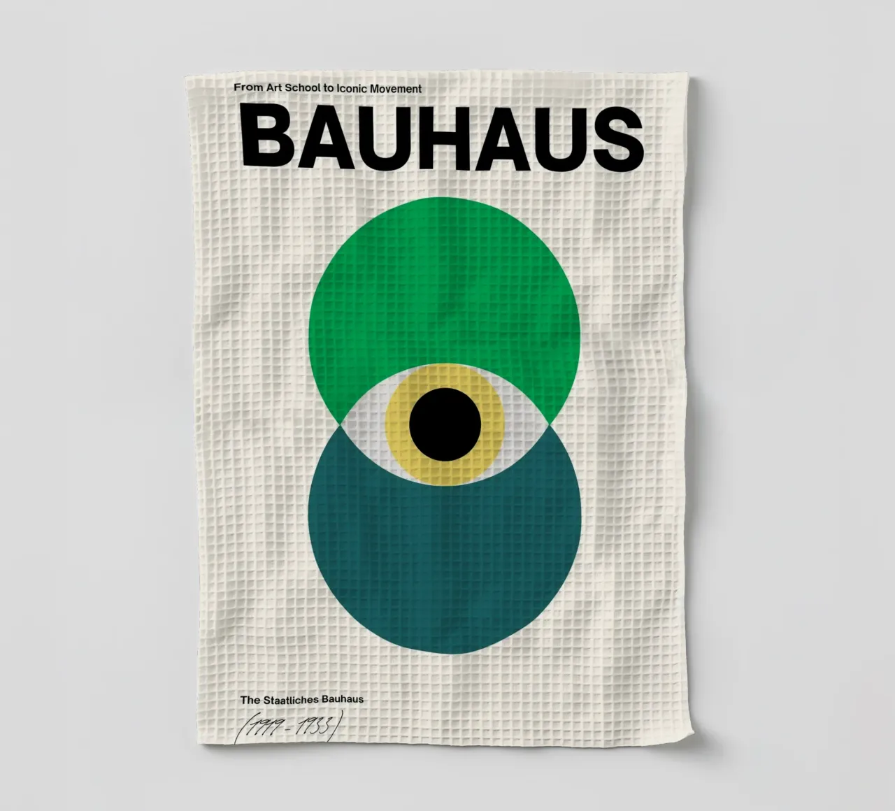 Bauhaus Eye Design | Minimal Abstract Poster torchon de Studio Vibe