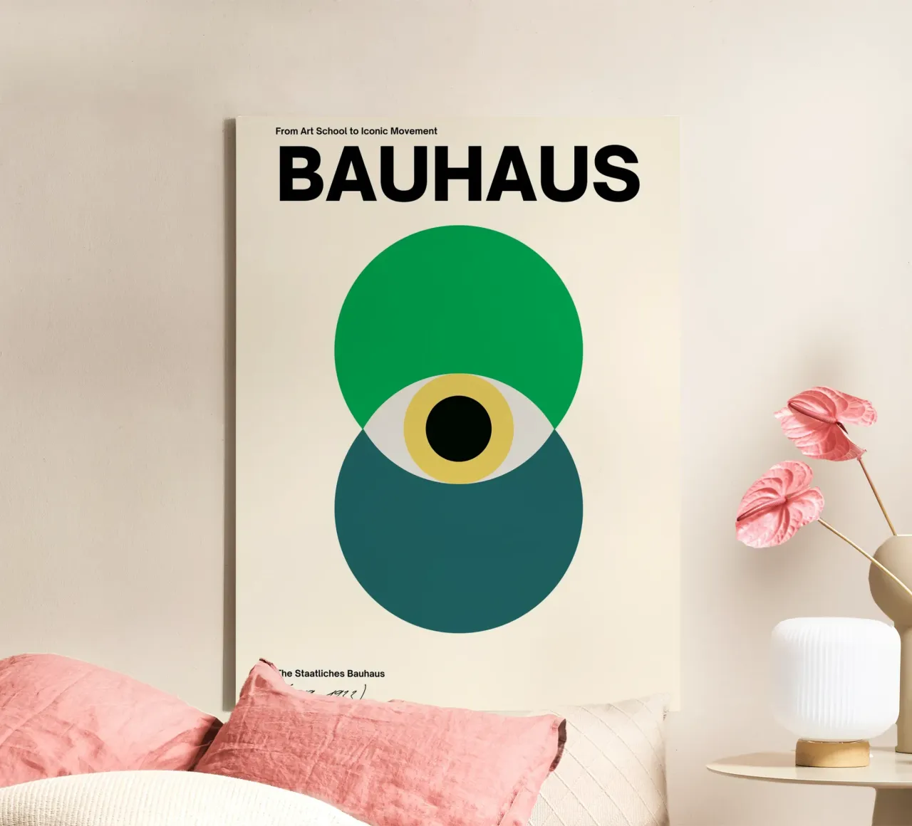 Bauhaus Oogontwerp | Minimal Abstract Poster canvas van Studio Vibe