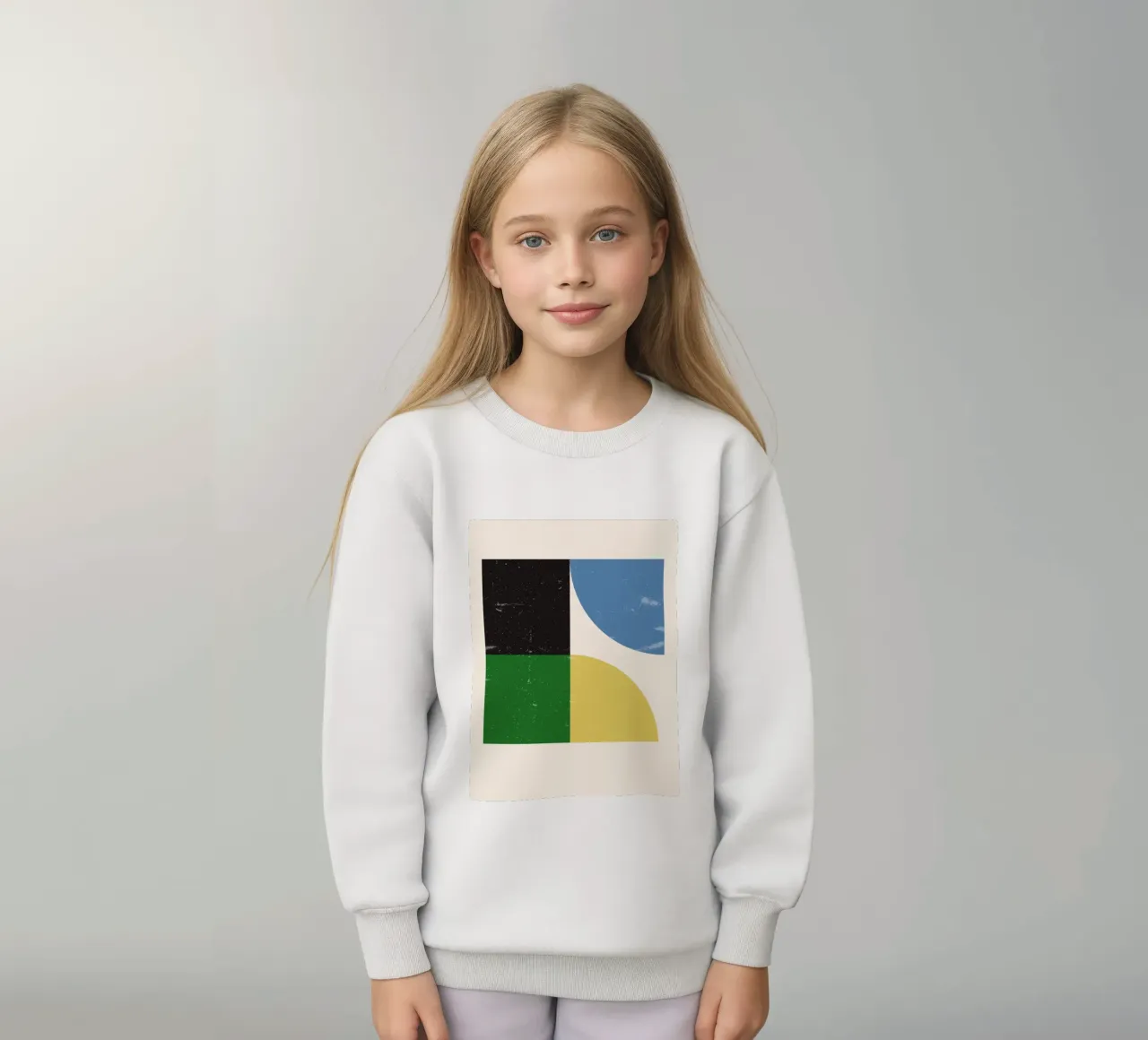 Griglia Bauhaus retrò - Blocchi di colore geometrici felpa bambino da Studio Vibe