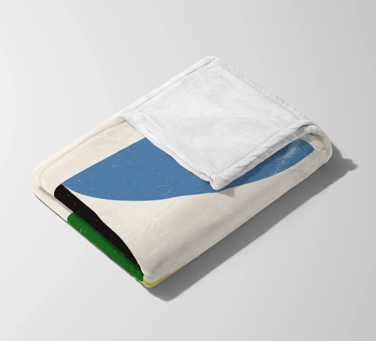 Retro Bauhaus Grid – Geometric Color Blocks fleece blanket by Studio Vibe