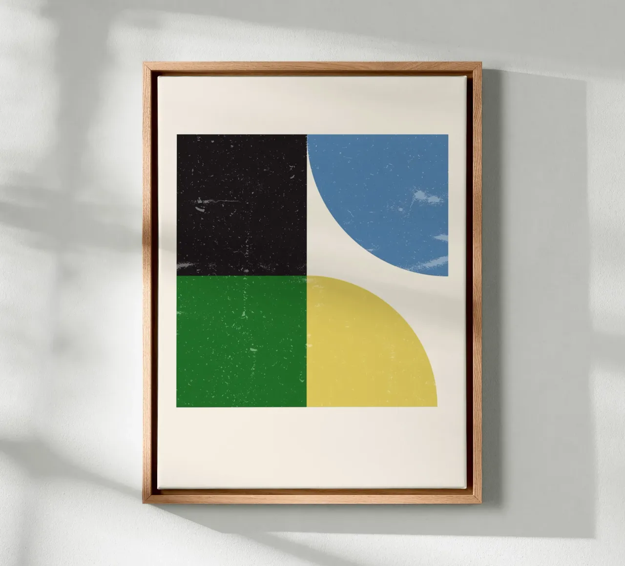 Retro Bauhaus Grid – Geometric Color Blocks canvas by Studio Vibe