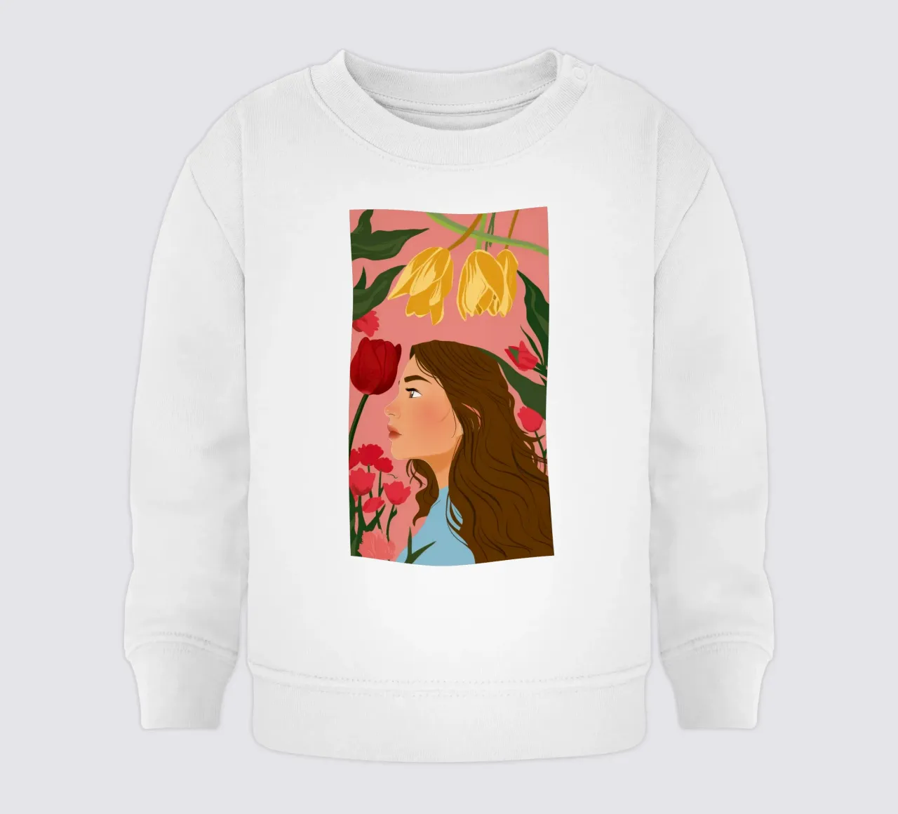 Un momento con un tulipano felpa neonato da Ink Pulse