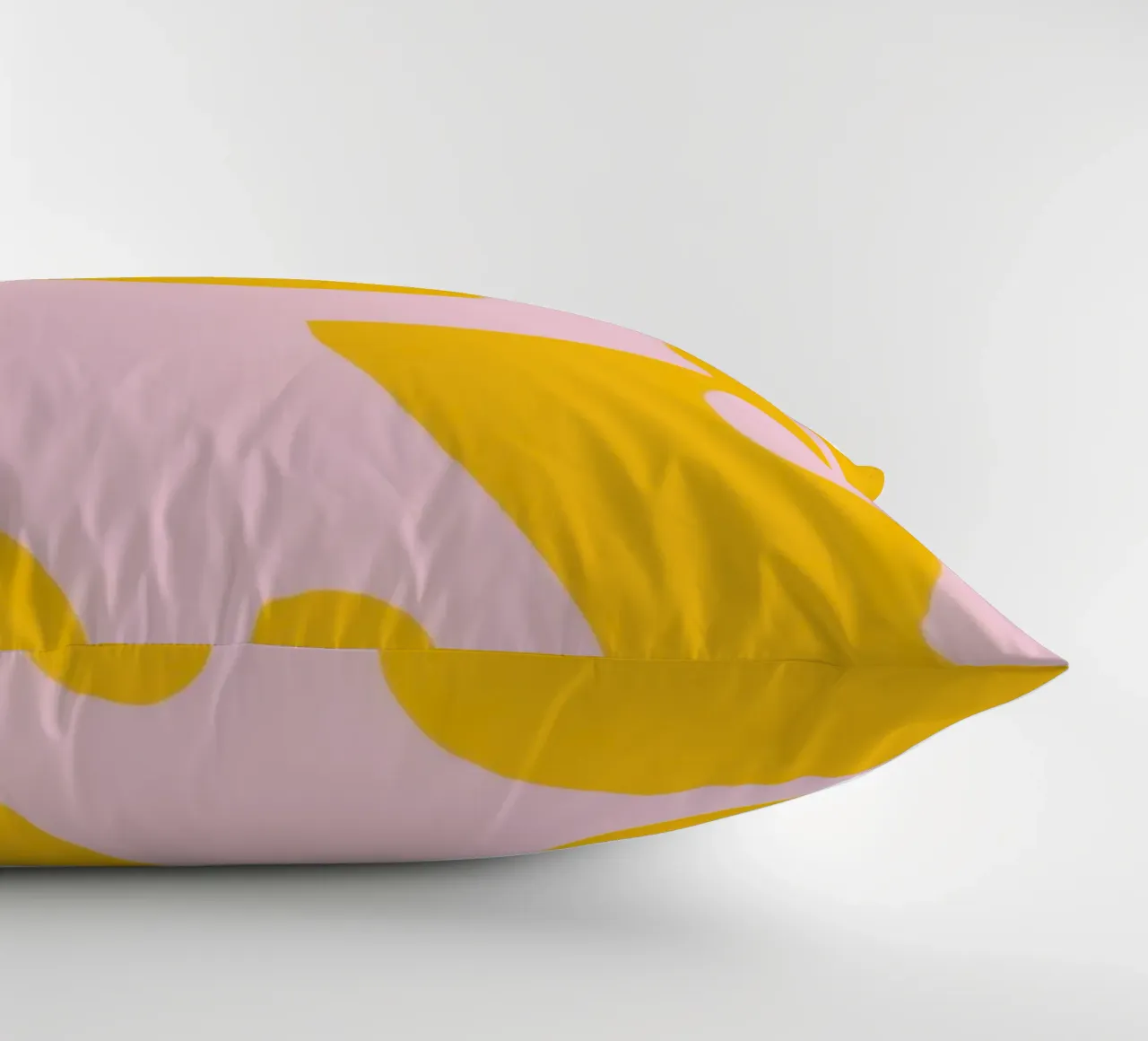 Fluid Yellow Movement decorative cushion by Mythy Brush