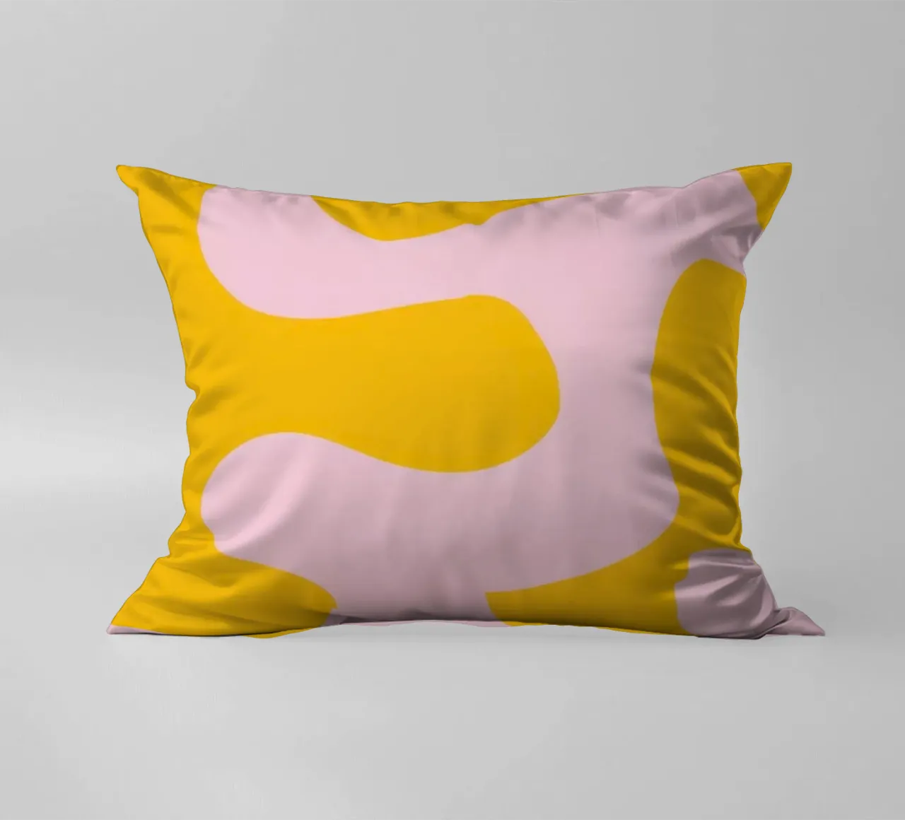 Fluid Yellow Movement decorative cushion by Mythy Brush