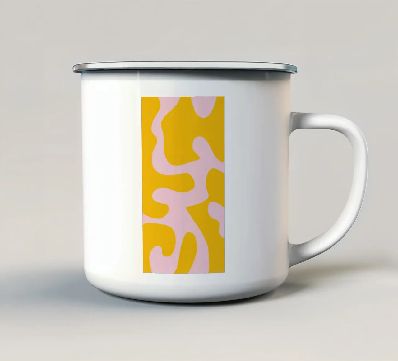 Movimento giallo fluido tazza in smalto da Mythy Brush