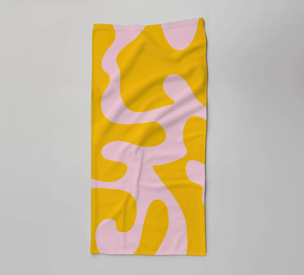 Mouvement jaune fluide serviette de bain de Mythy Brush