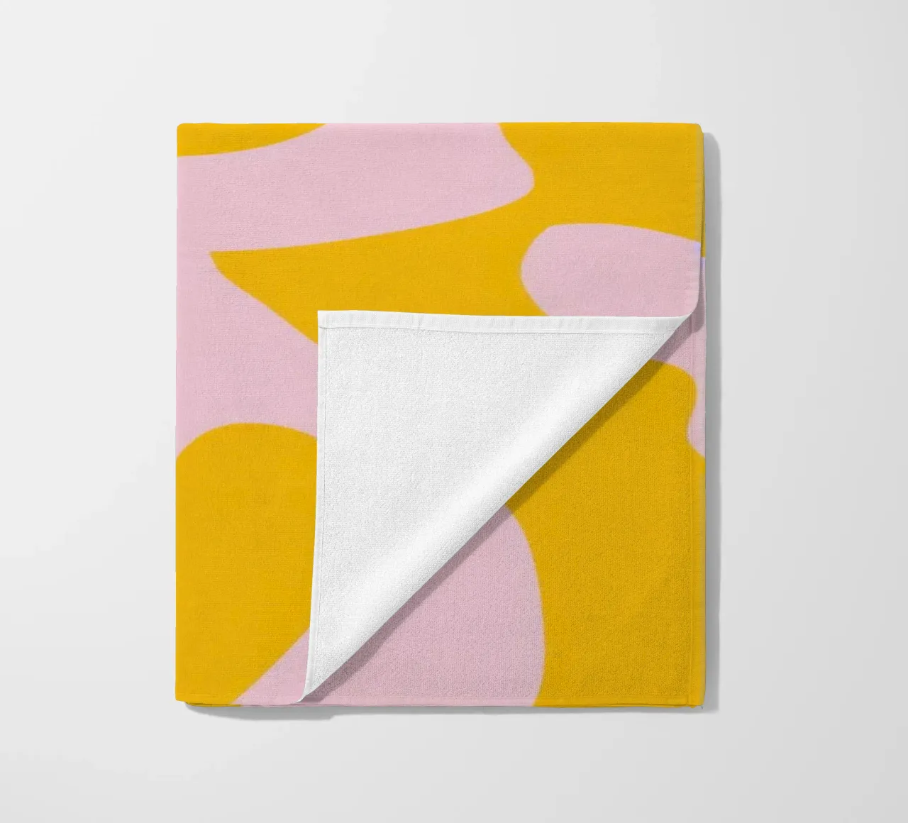 Fluid Yellow Movement beach towel by Mythy Brush