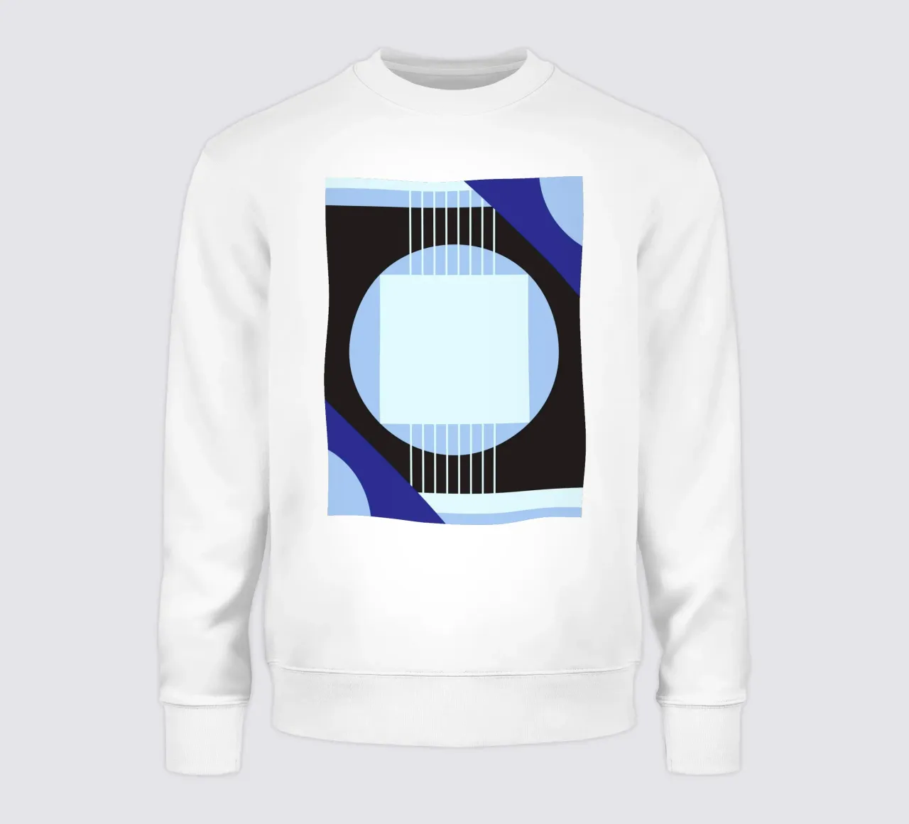 Bauhaus Geometry - Composición abstracta azul sudadera de Studio Vibe