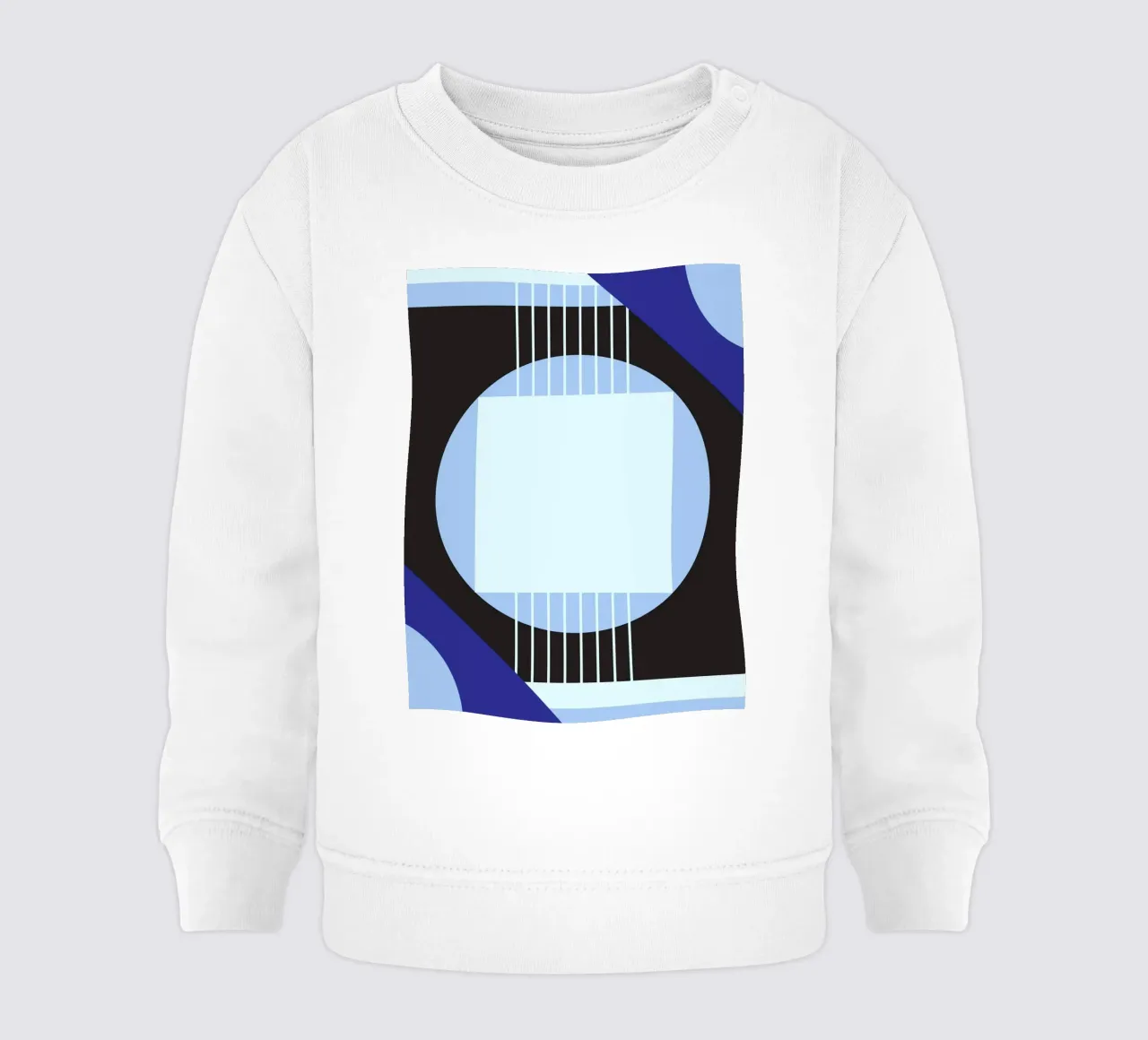 Bauhaus Geometry - Composición abstracta azul sudadera de bebé de Studio Vibe