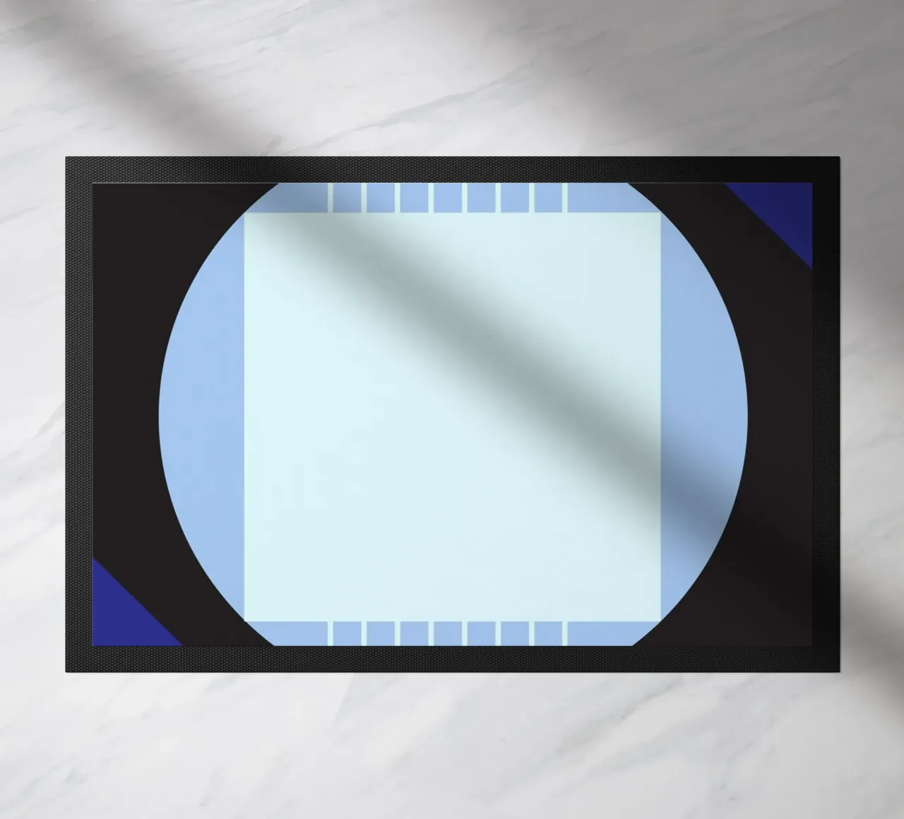 Bauhaus Geometry - Composición abstracta azul felpudo de Studio Vibe
