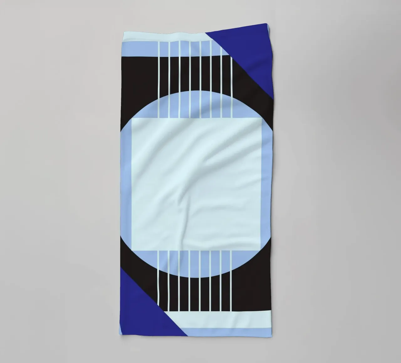 Bauhaus Geometry - Composición abstracta azul toalla de baño de Studio Vibe