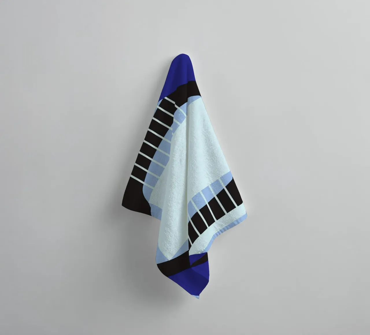 Bauhaus Geometry - Composición abstracta azul toalla de baño de Studio Vibe