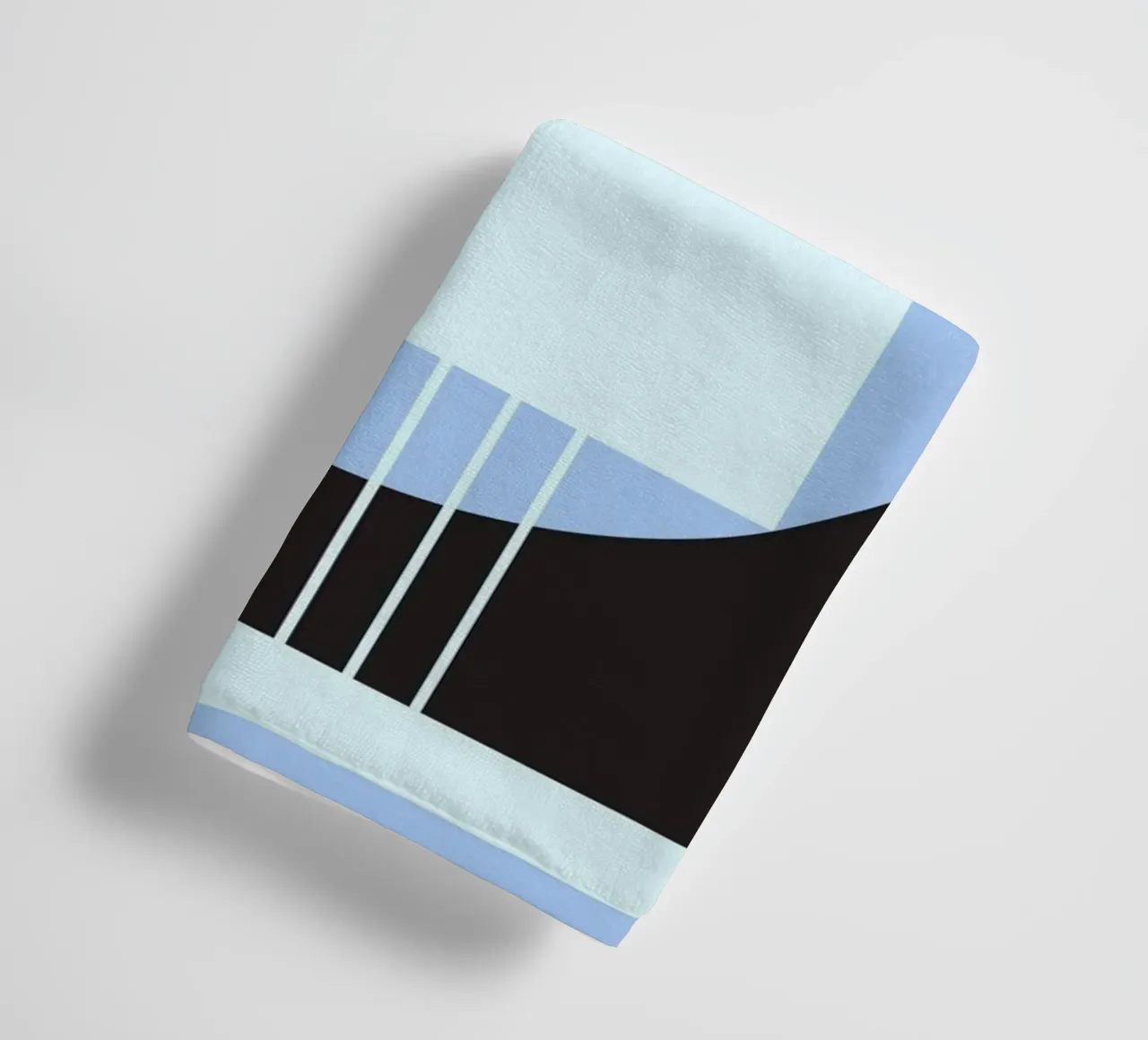 Bauhaus Geometry - Composición abstracta azul toalla de baño de Studio Vibe