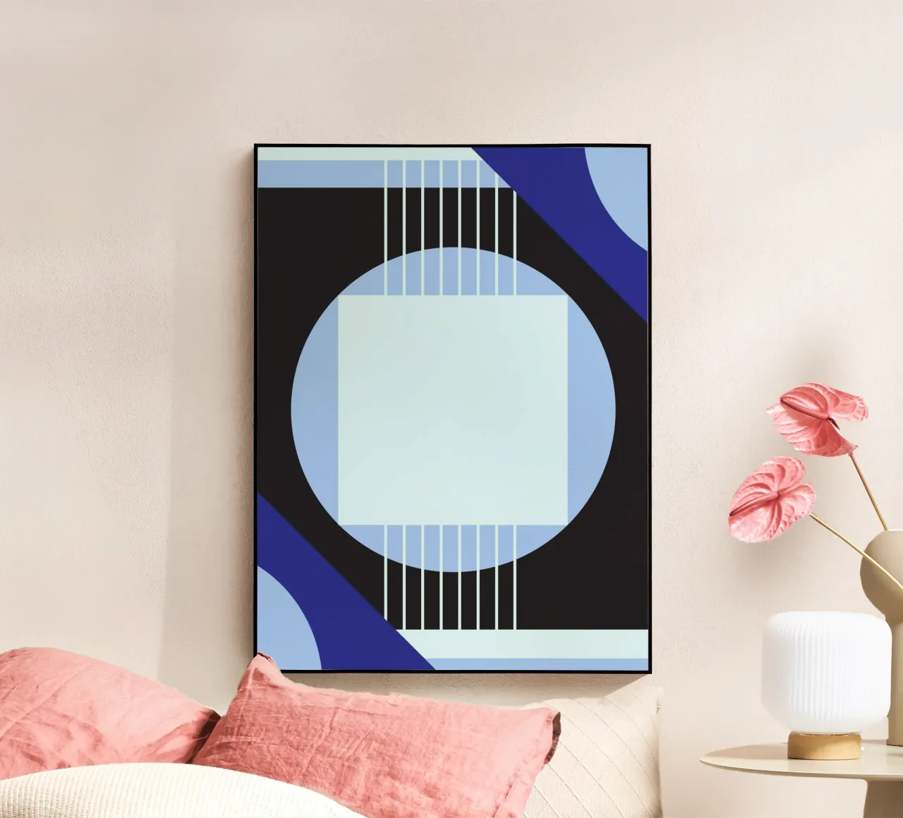 Bauhaus Geometry - Composición abstracta azul metacrilato de Studio Vibe