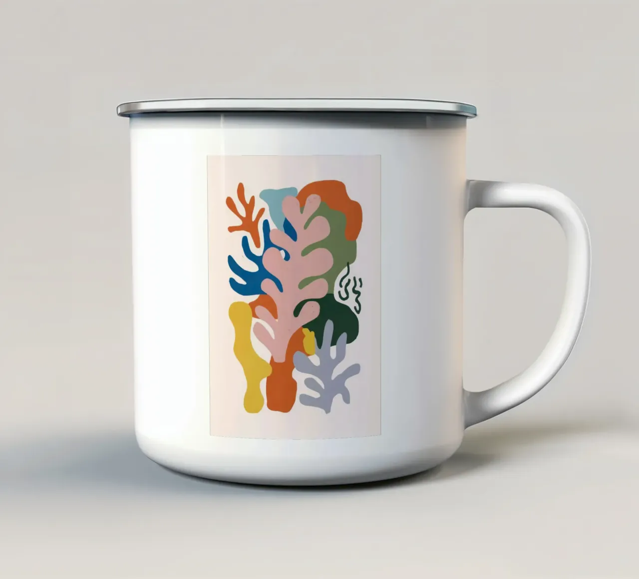 Fantasia di forme organiche tazza in smalto da Ink Pulse