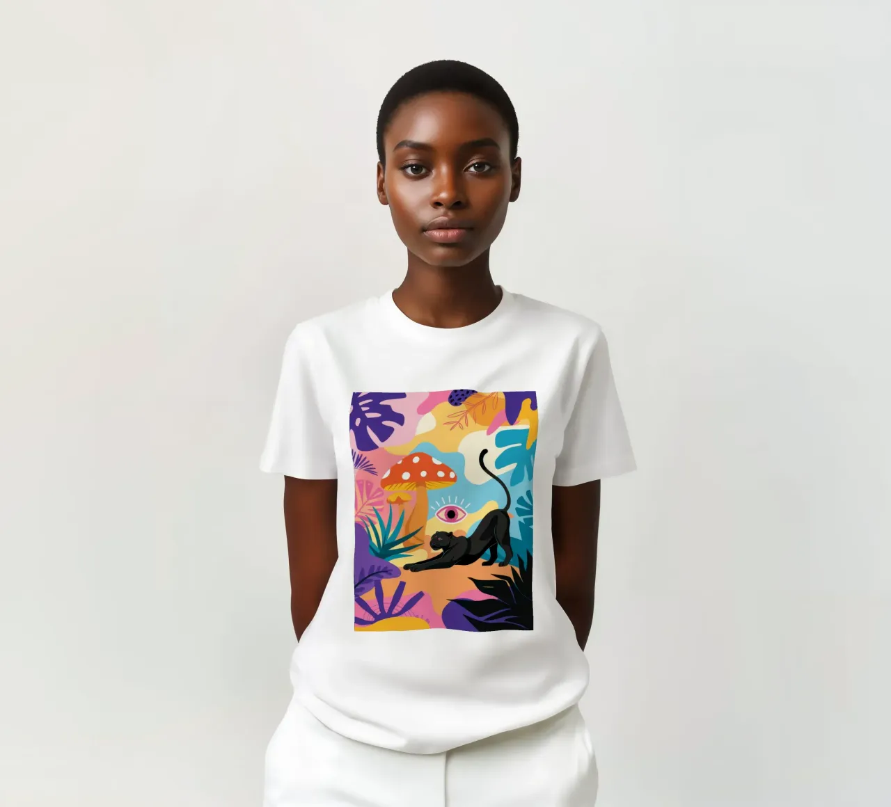Panther Jungle Slumber t-shirt da Mythy Brush