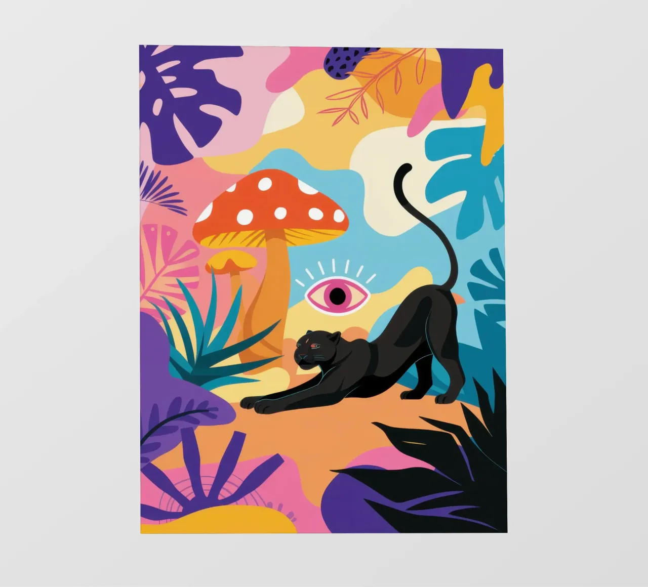 Panther Jungle Slumber pellicola backlit da Mythy Brush