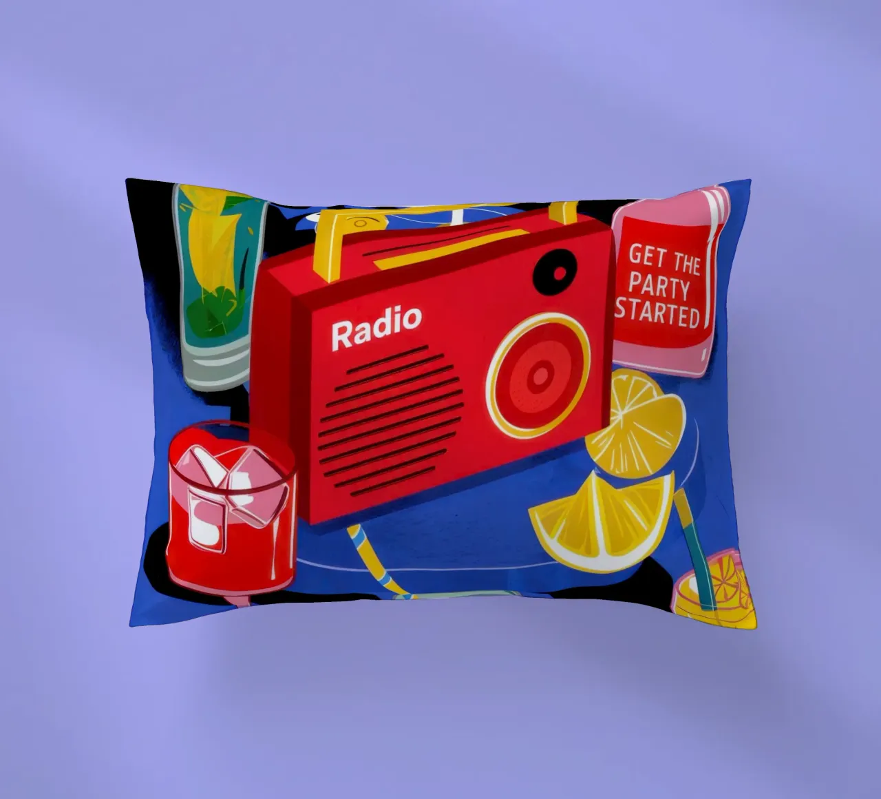 Ritmi radiofonici retrò cuscino da Mythy Brush