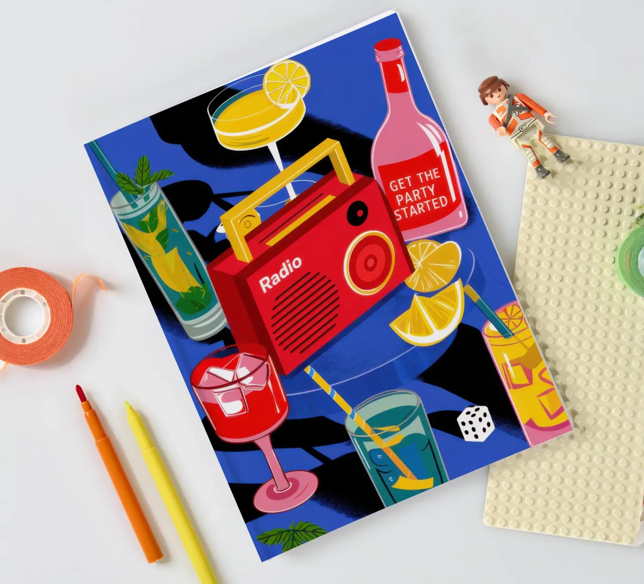 Retro Radio Rhythms notebook by Mythy Brush